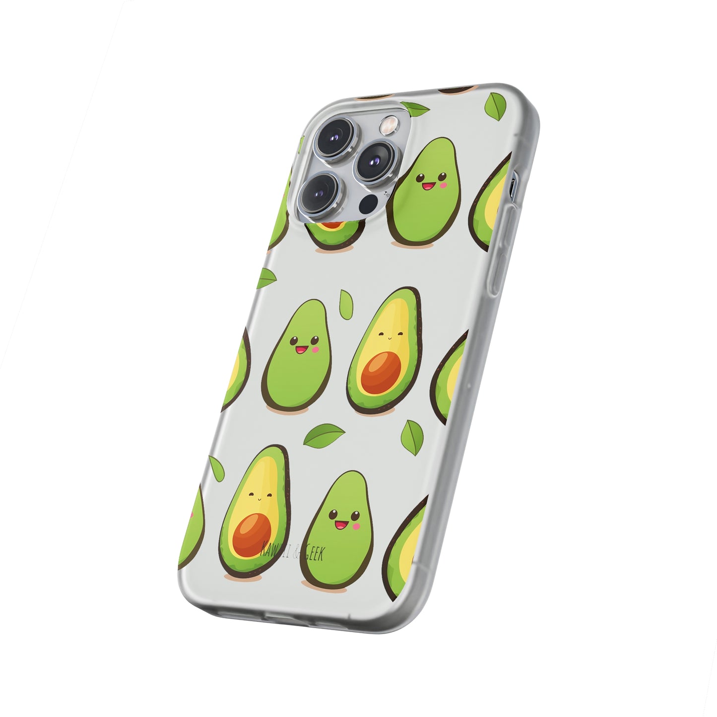 Cute Avocado Transparent Flexi Case: Perfect Blend of Style & Function