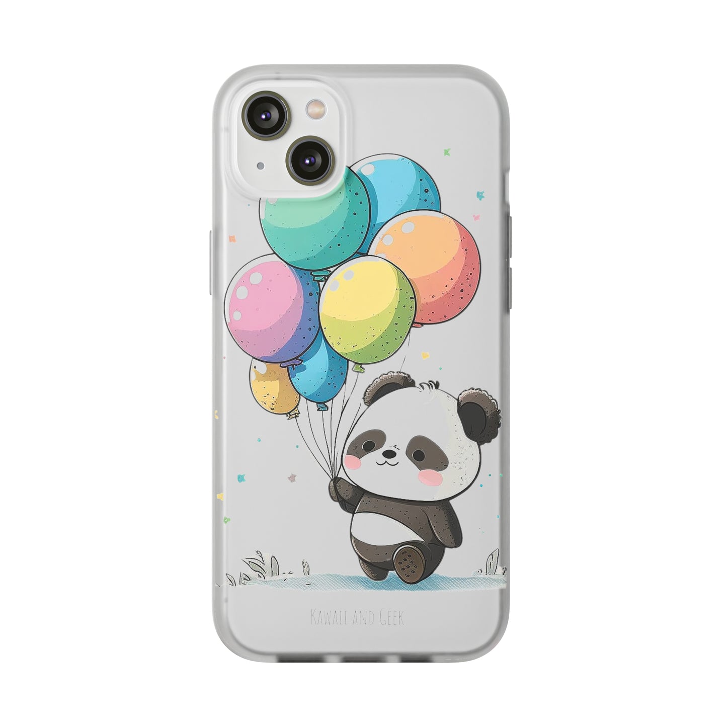 Cute Panda with Balloons flexi Smartphone Case - Add Some Adorable and Protective Style to Your Device