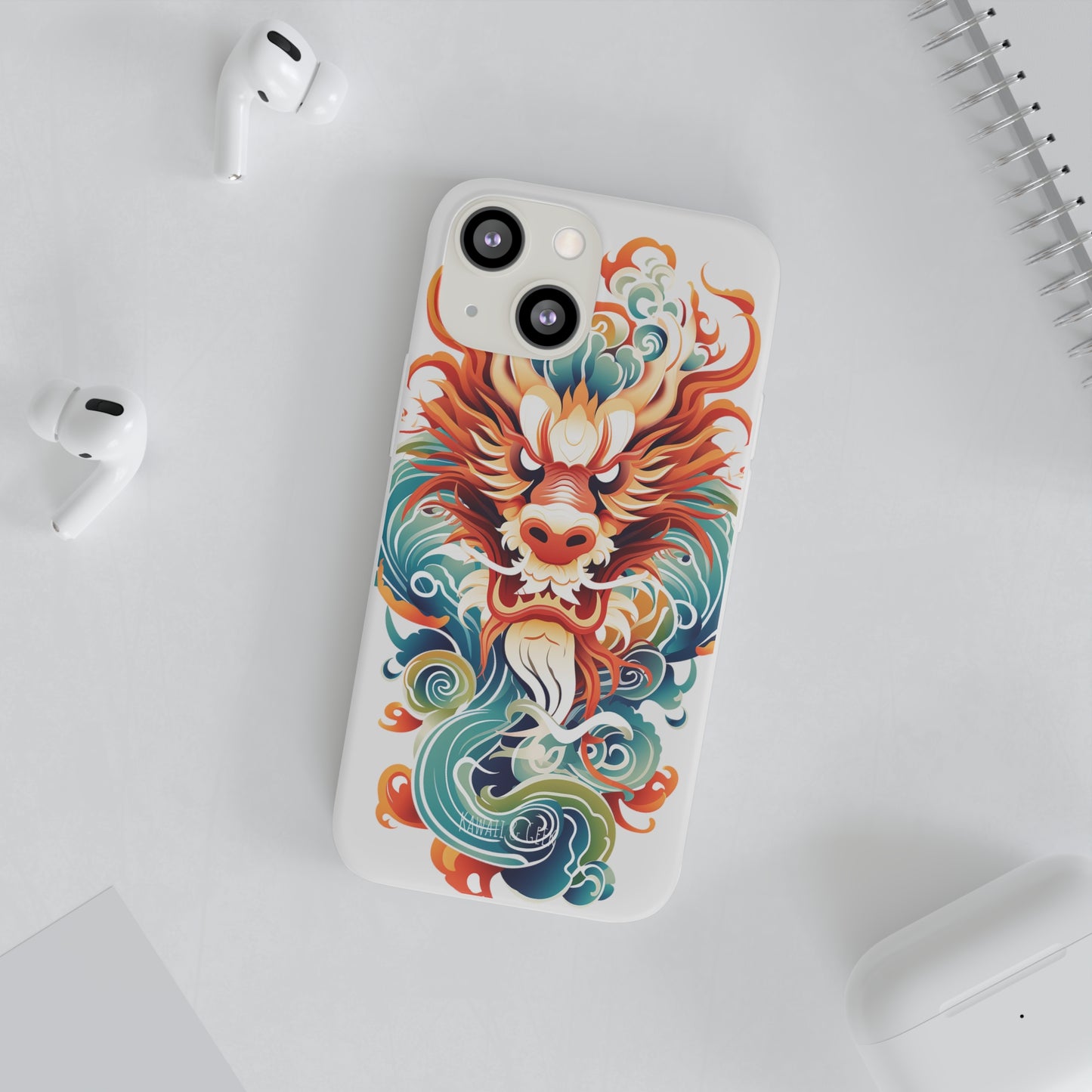 Chinese Ink Dragon Flexi Transparent Phone Case