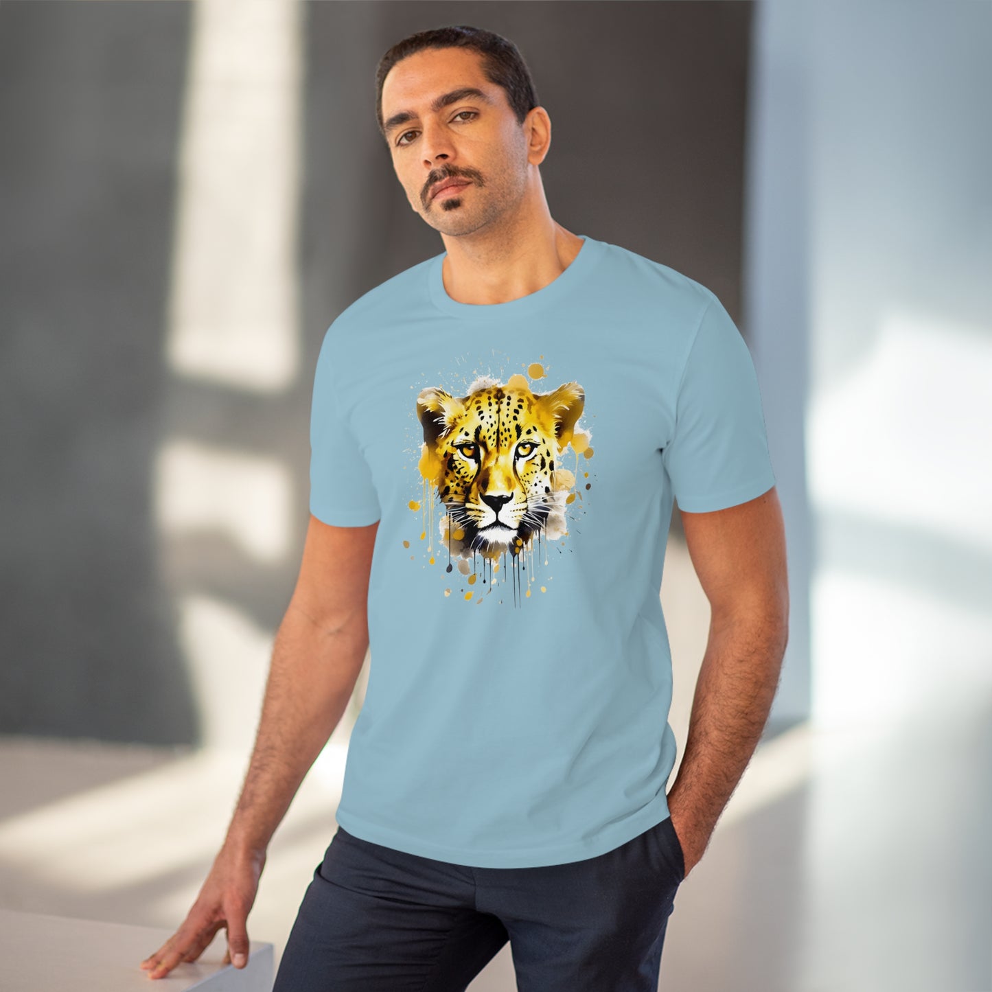 Cheetah T-Shirt in Watercolor Style - Unisex and Eco-Friendly - Embrace Wildlife with Style and Sustainability