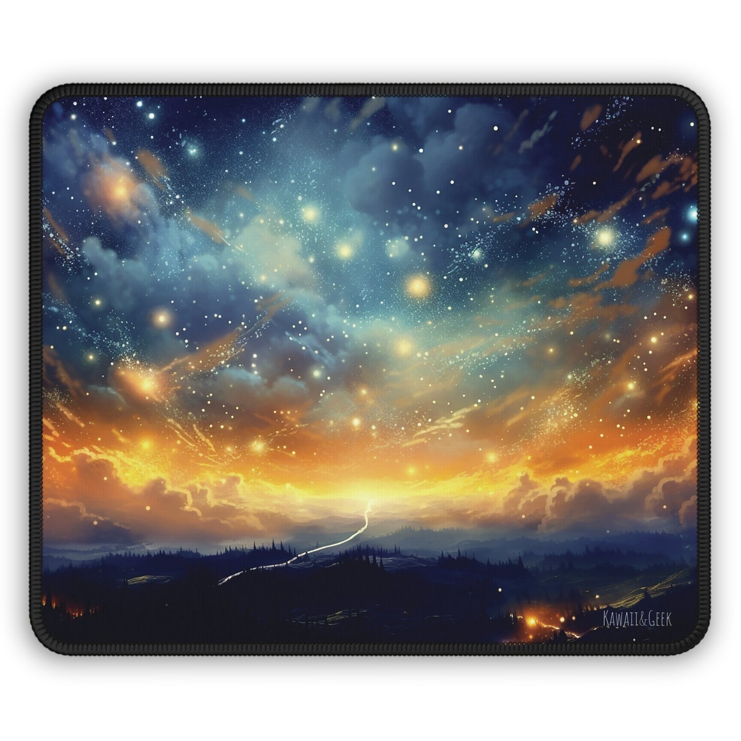 Starry Night Gaming Mouse Pad with Celestial Constellations