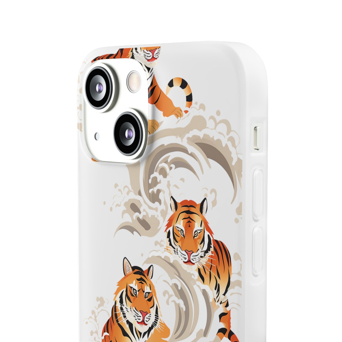 Elegant Chinese Ink Tiger Flexi Phone Case