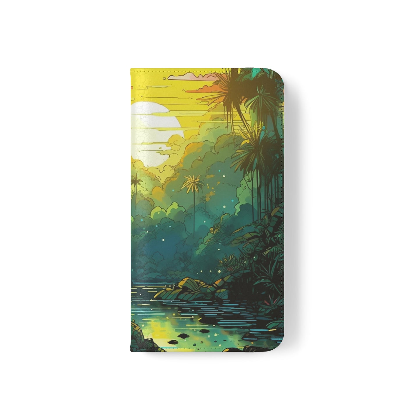 Rainforest at Sunset Flip Phone Case - Capture the Serenity of Nature on Your Device