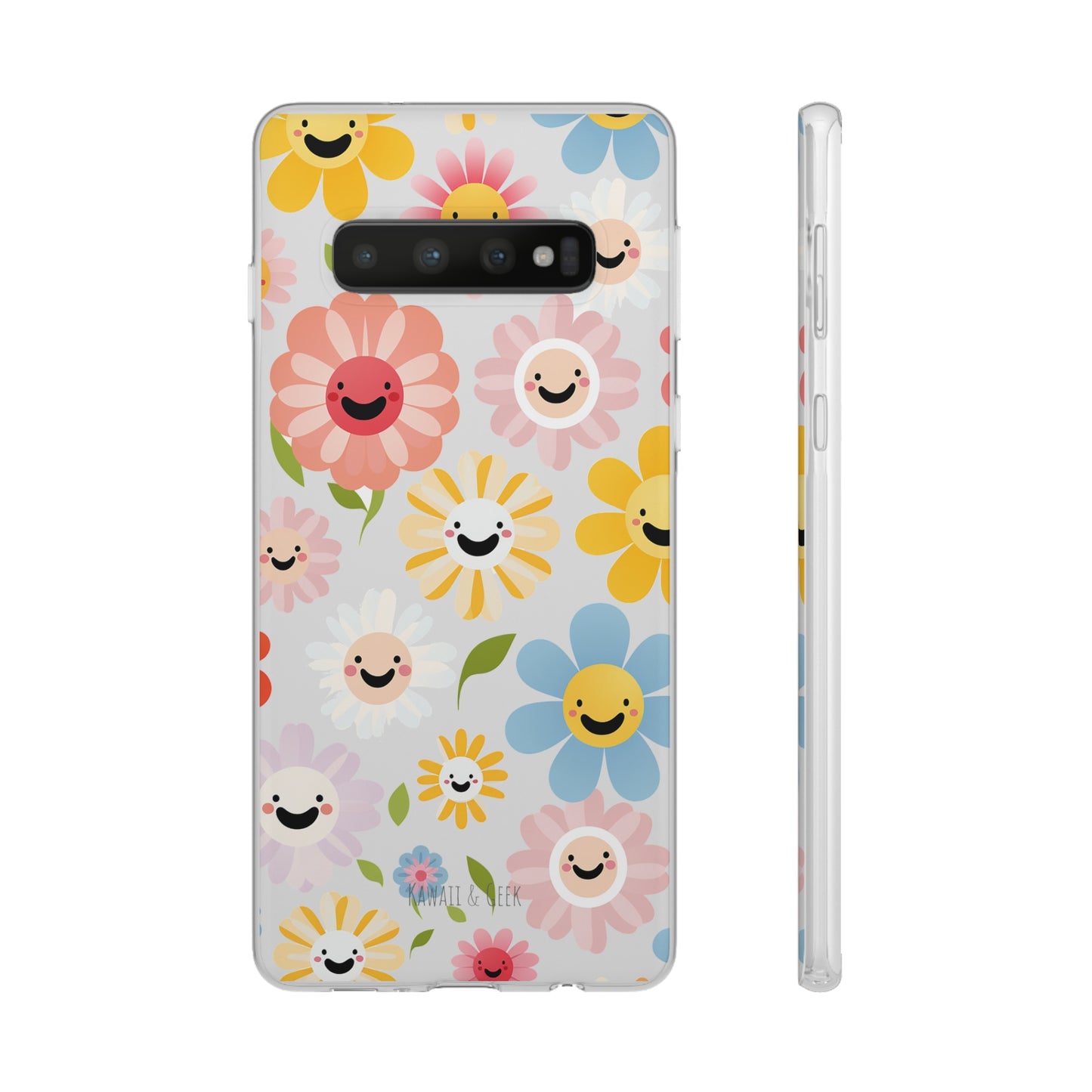 Kawaii Flowers Flexi Transparent Phone Case