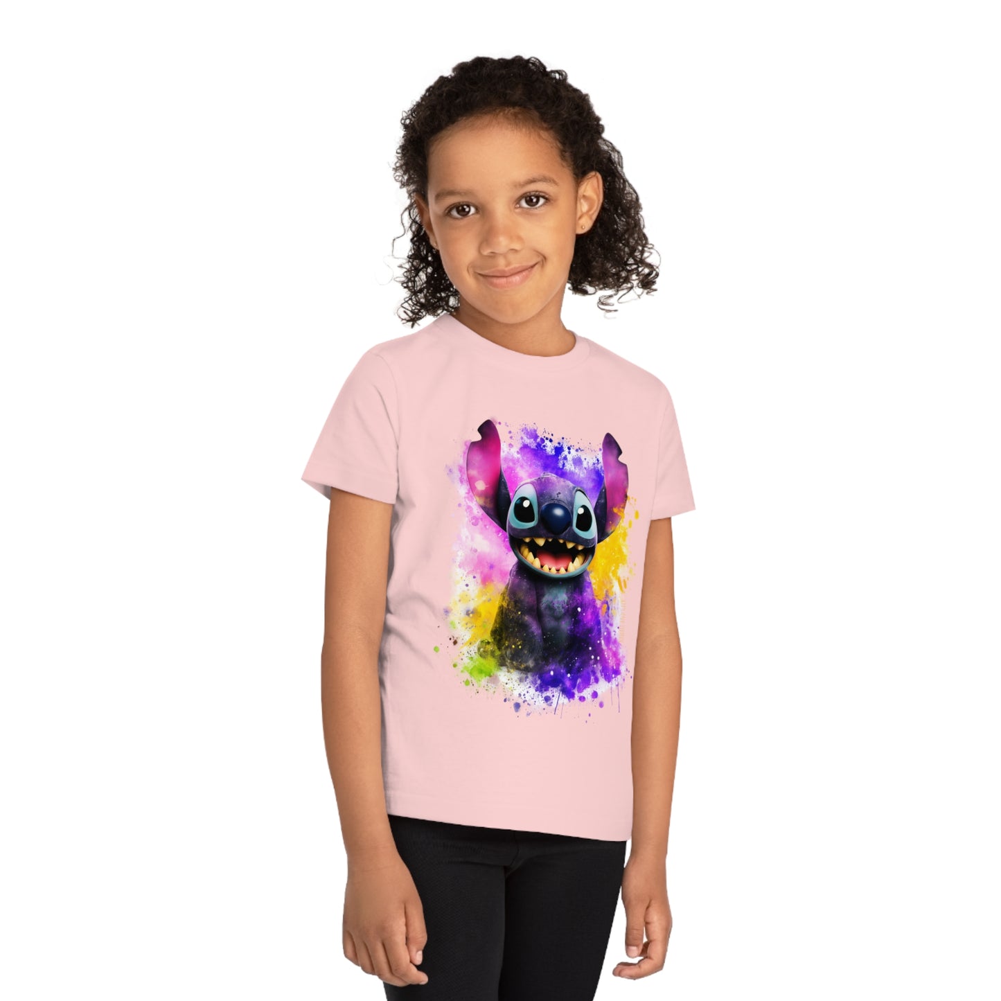 Watercolor Stitch Kids Eco-Friendly T-Shirt - Fun and Sustainable Fashion for Little Ones