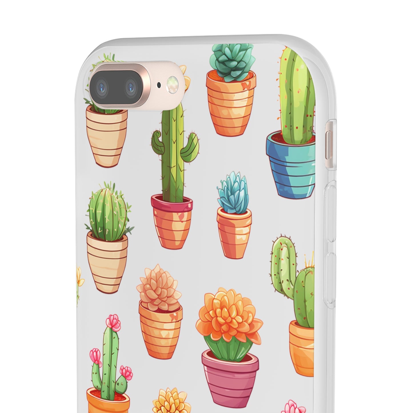 Charming Cactus Flexi and semi Transparent Phone Case