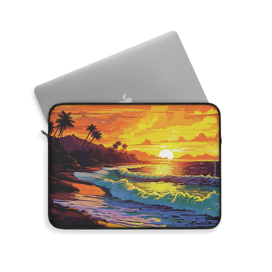 Beautiful Beach Sunset Laptop Sleeve - Embrace Tranquility and Protection in Style