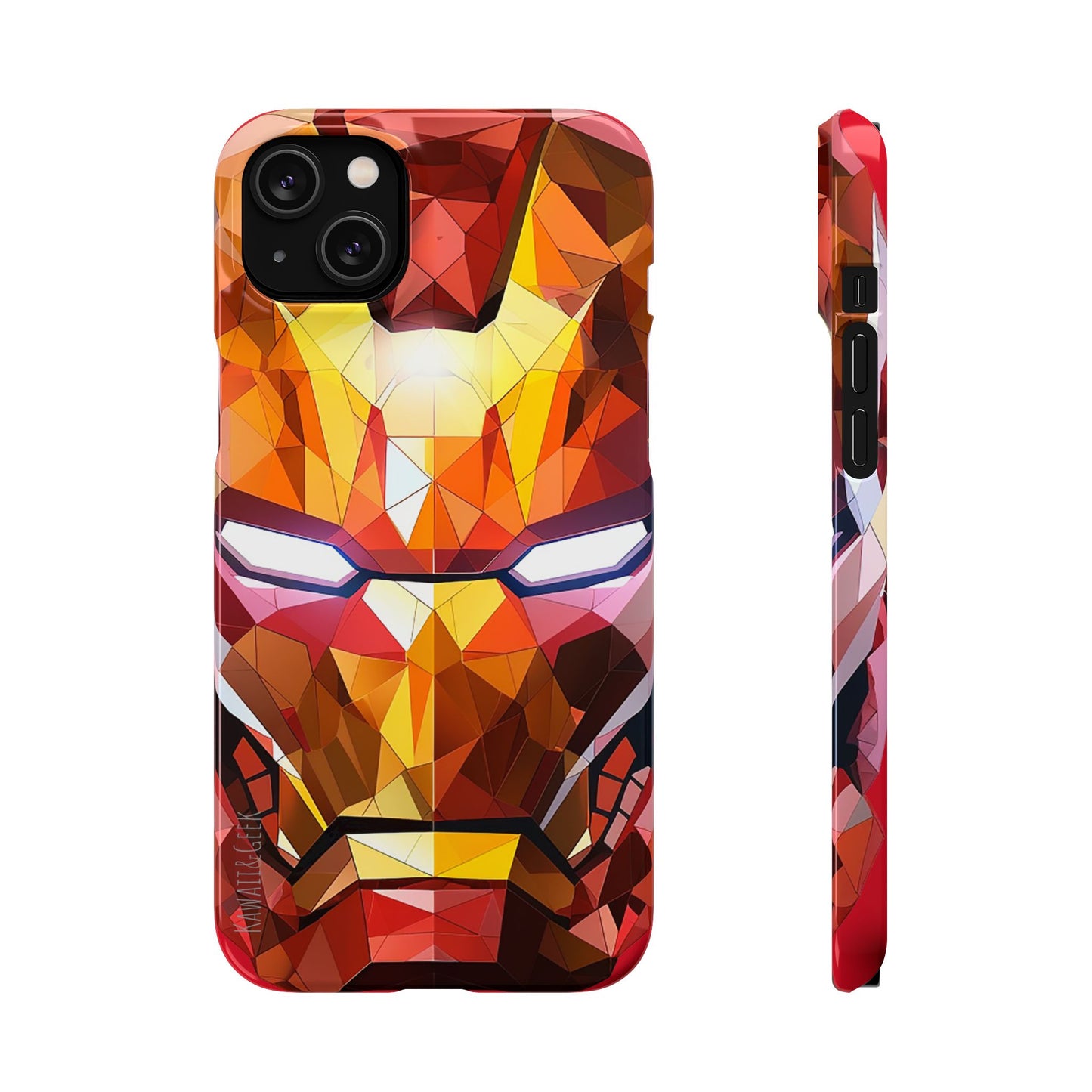 Phone Case - Iron Man helmet polygonal style