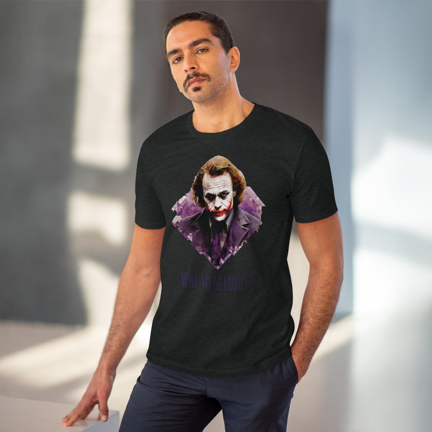 The Joker Heath Ledger T-Shirt - Sustainable Style with a Faceted Tribute