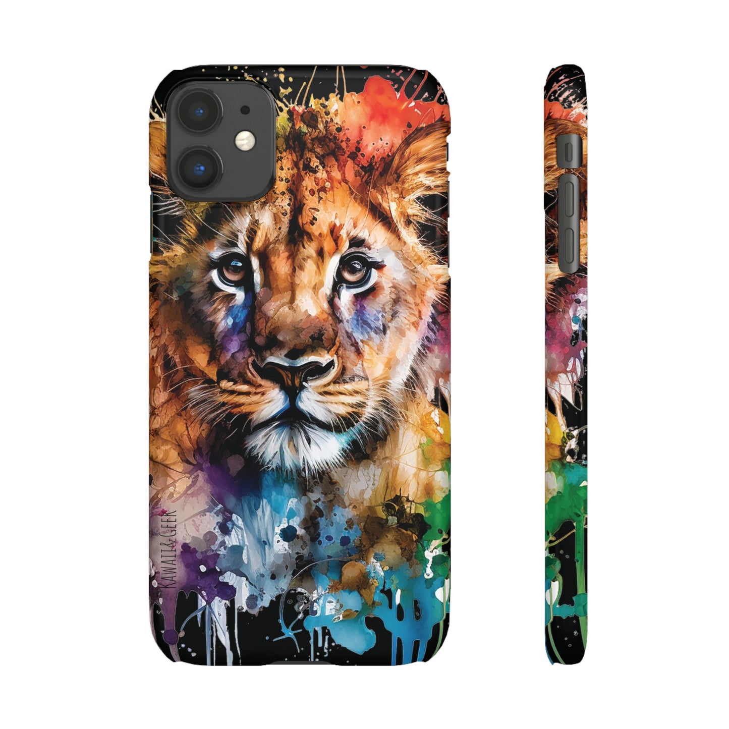 Watercolor Lion Cub Premium Phone Case