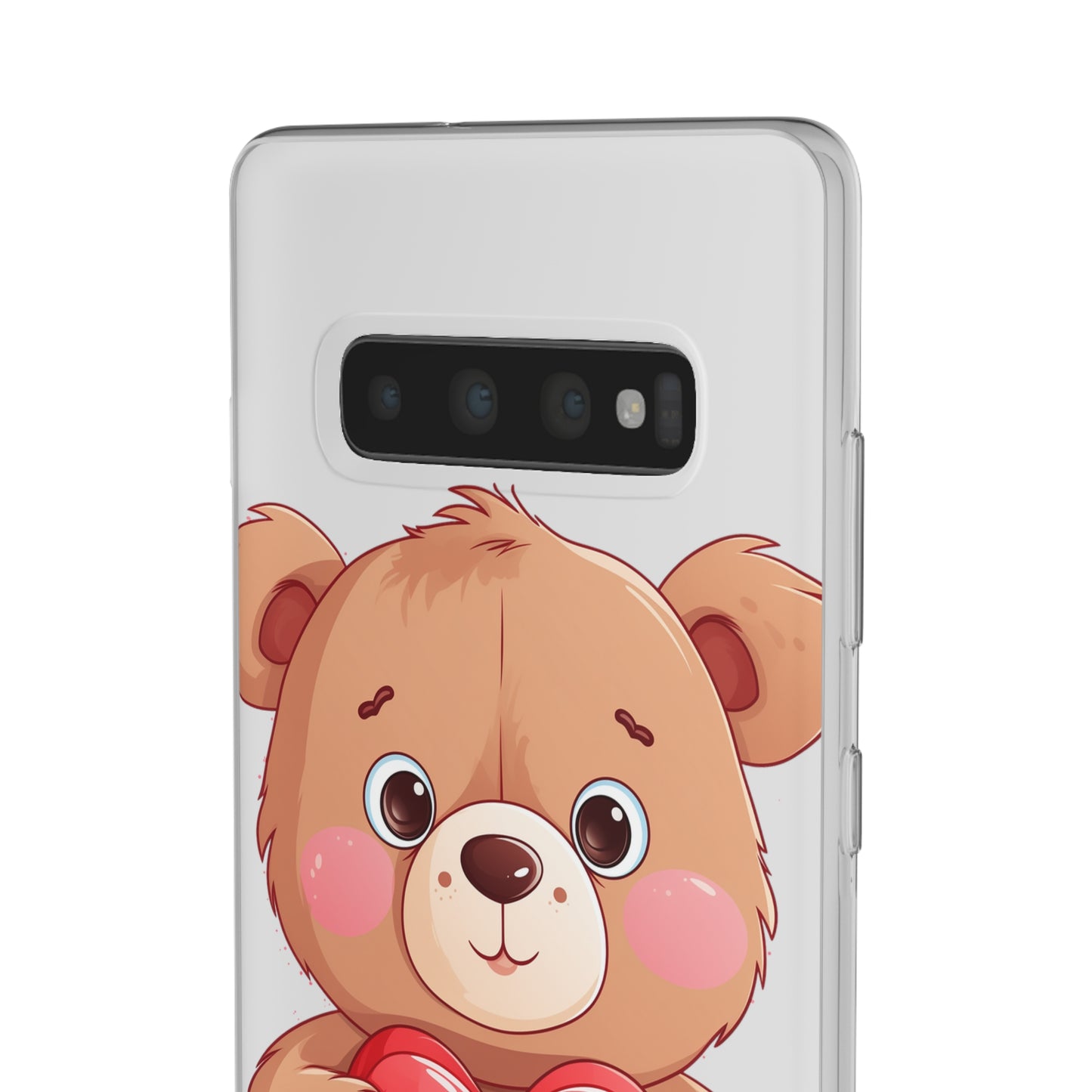 Teddy Bear Heart Phone Case - Flexi & Semi-Transparent - Valentine's Day