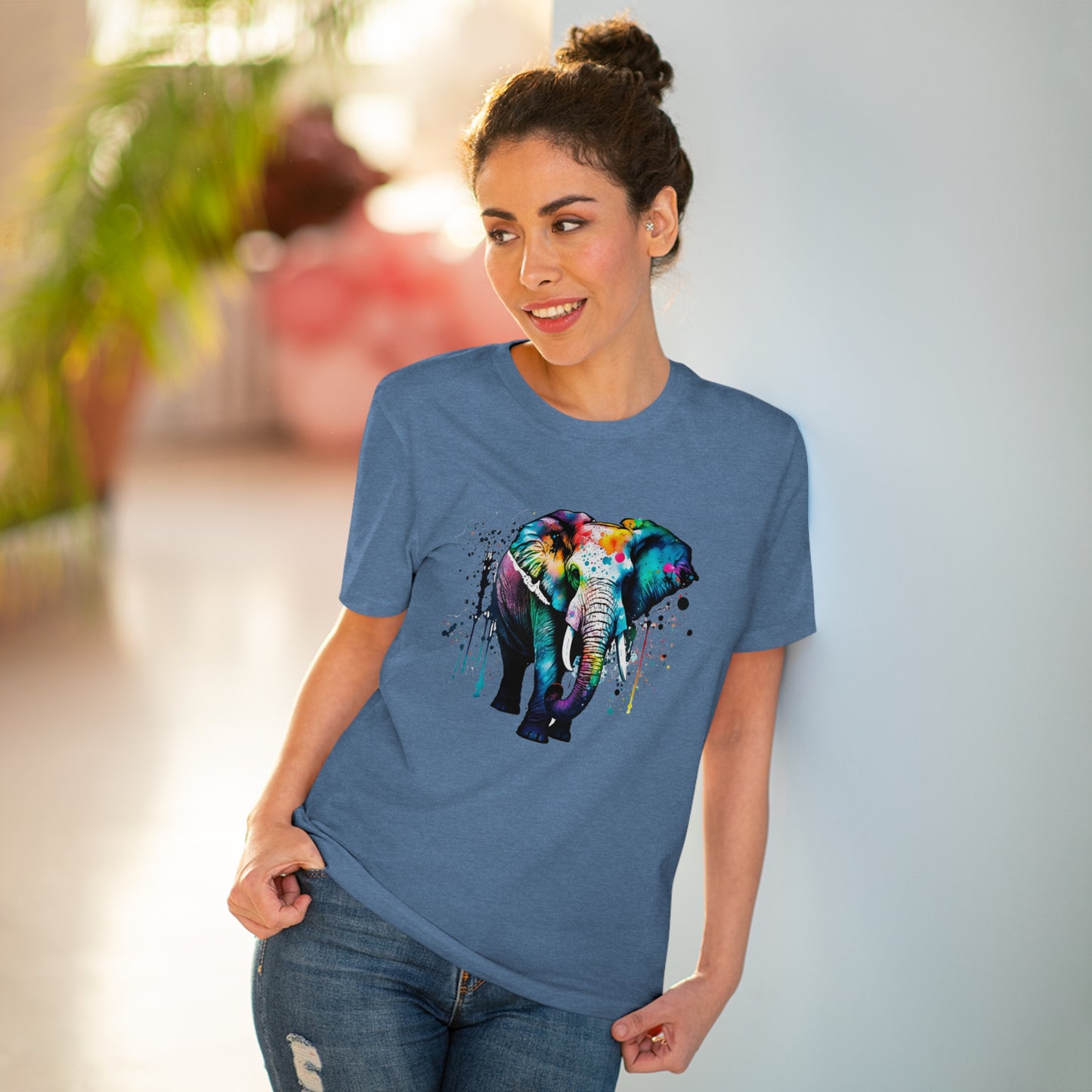 Majestic Elephant T-Shirt in Watercolor Style - Unisex Eco-Friendly T-Shirt - Embrace Nature with Style and Sustainability