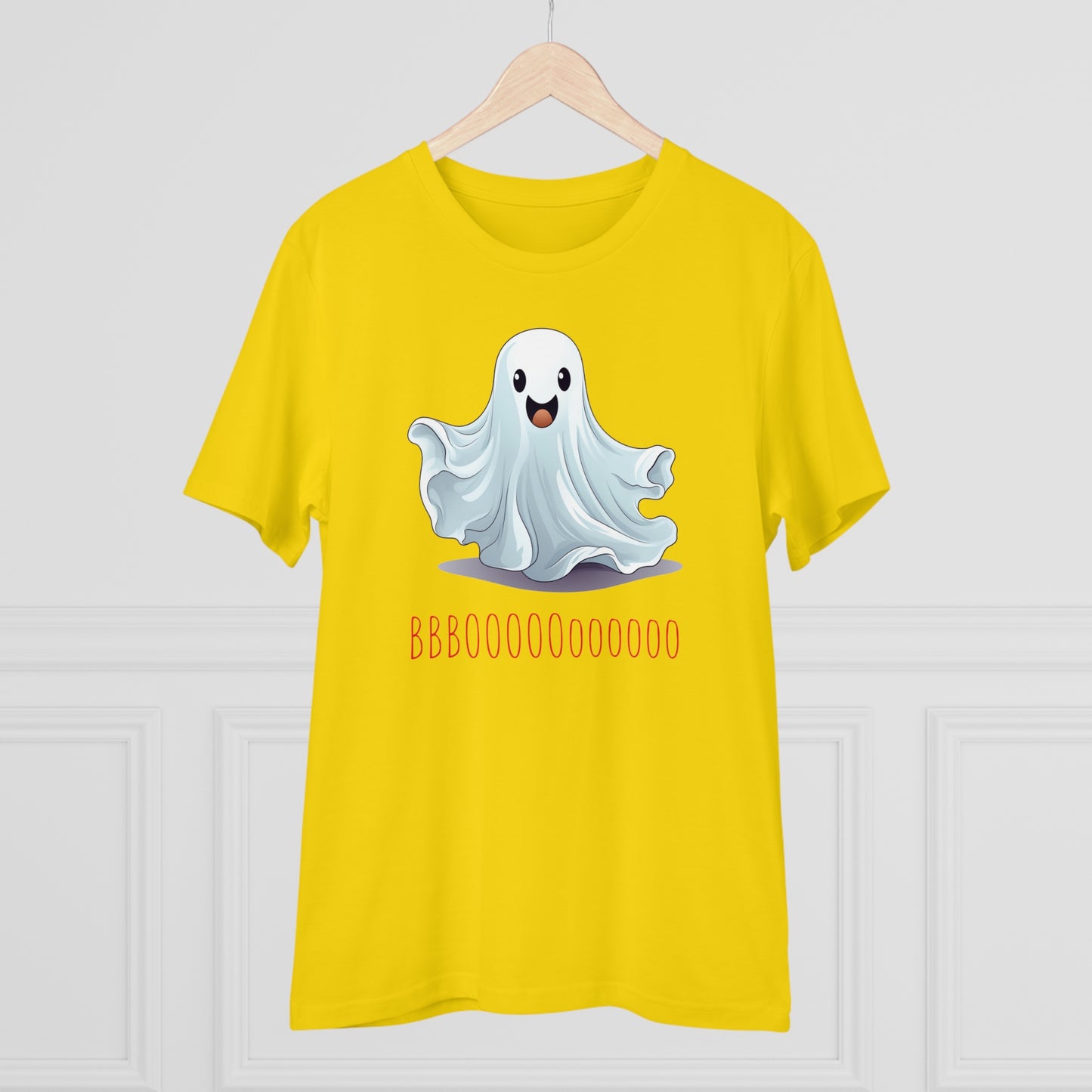 Cute "Booooooooo" Ghost Halloween Eco-Friendly Unisex T-shirt