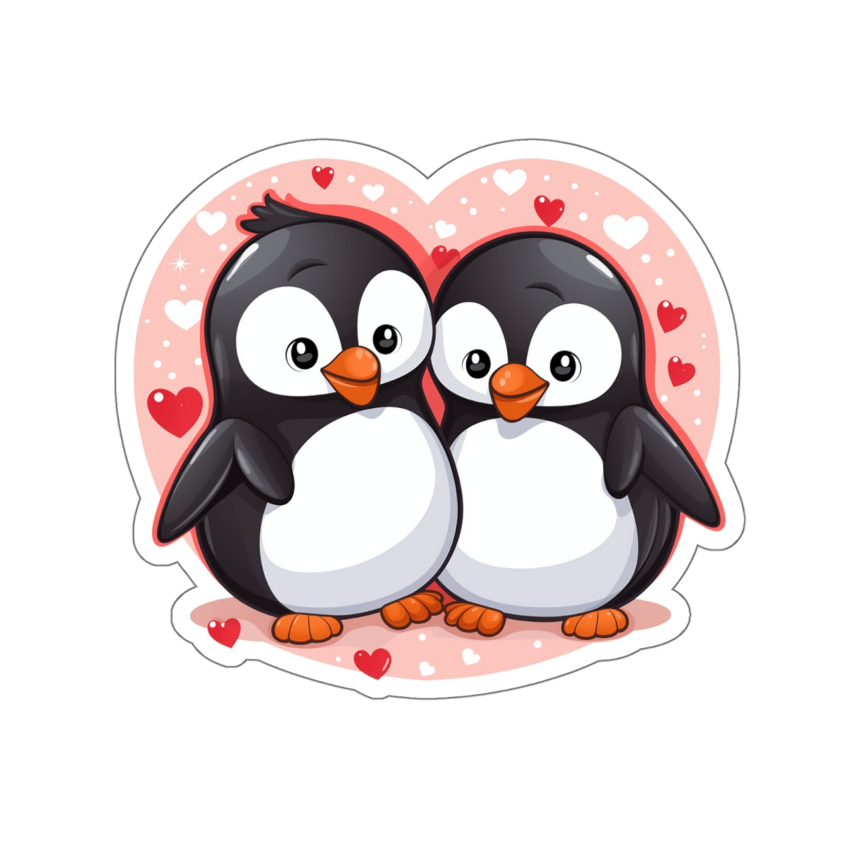 Cute Penguin Couple Love Sticker - Valentine's Day