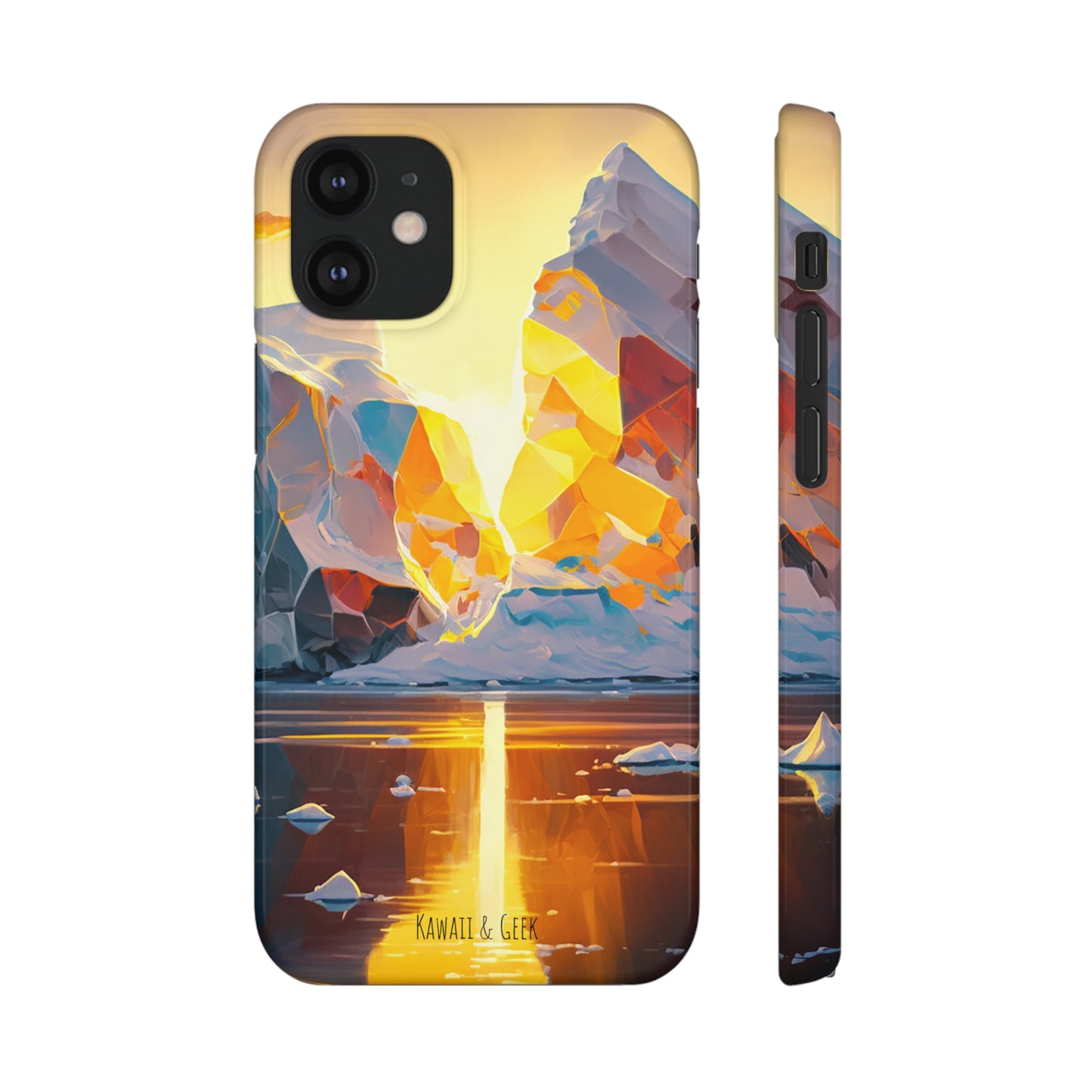 Arctic Landscape and Iceberg at Sunset Phone Case - Capture the Serenity of Nature on Your Device