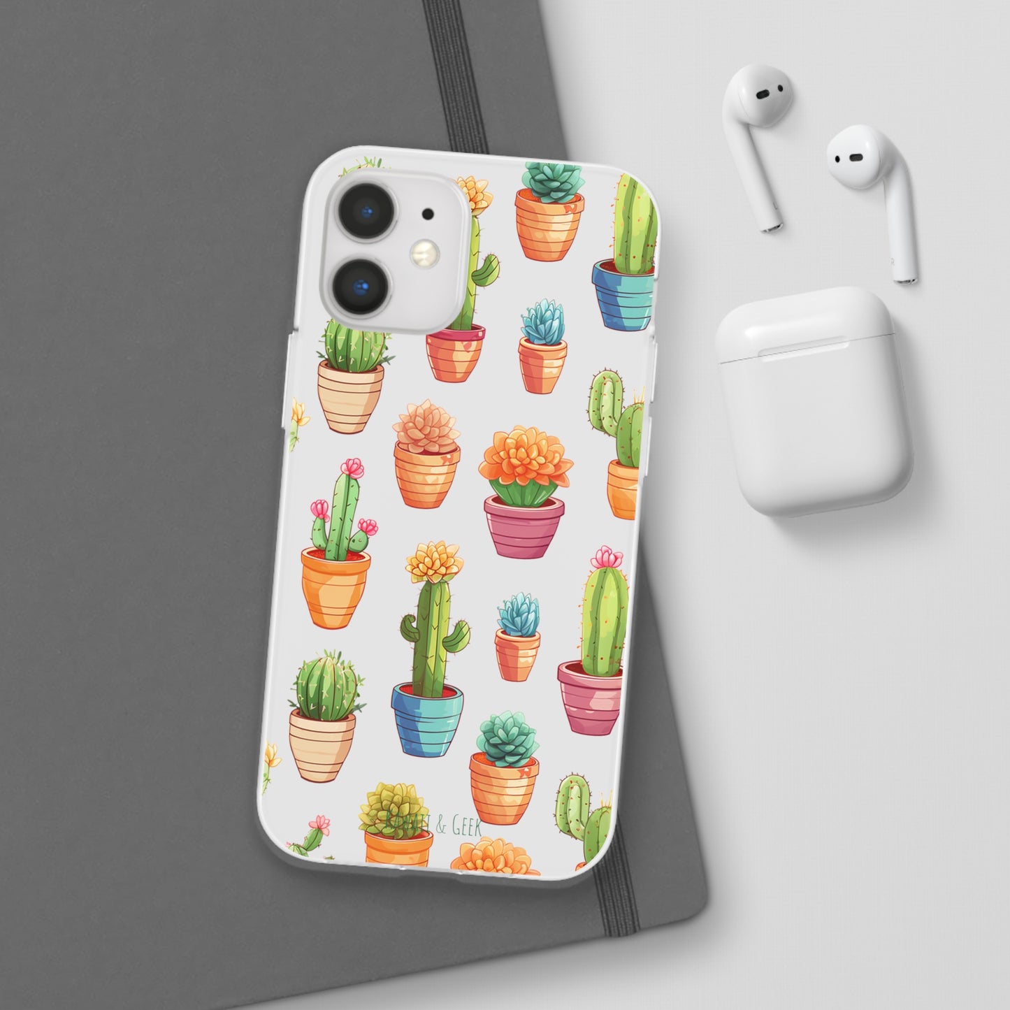 Charming Cactus Flexi and semi Transparent Phone Case