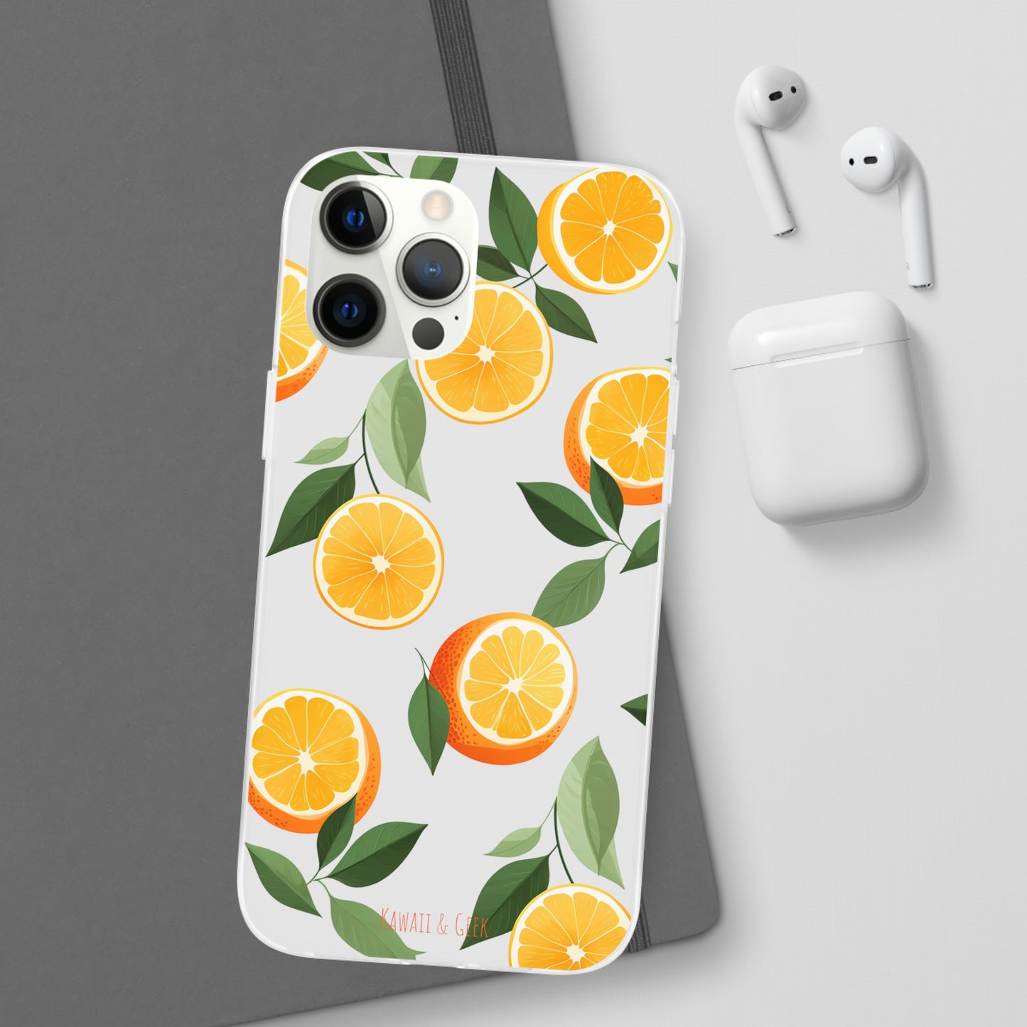 Zesty Orange Slices Transparent Flexi Phone Case