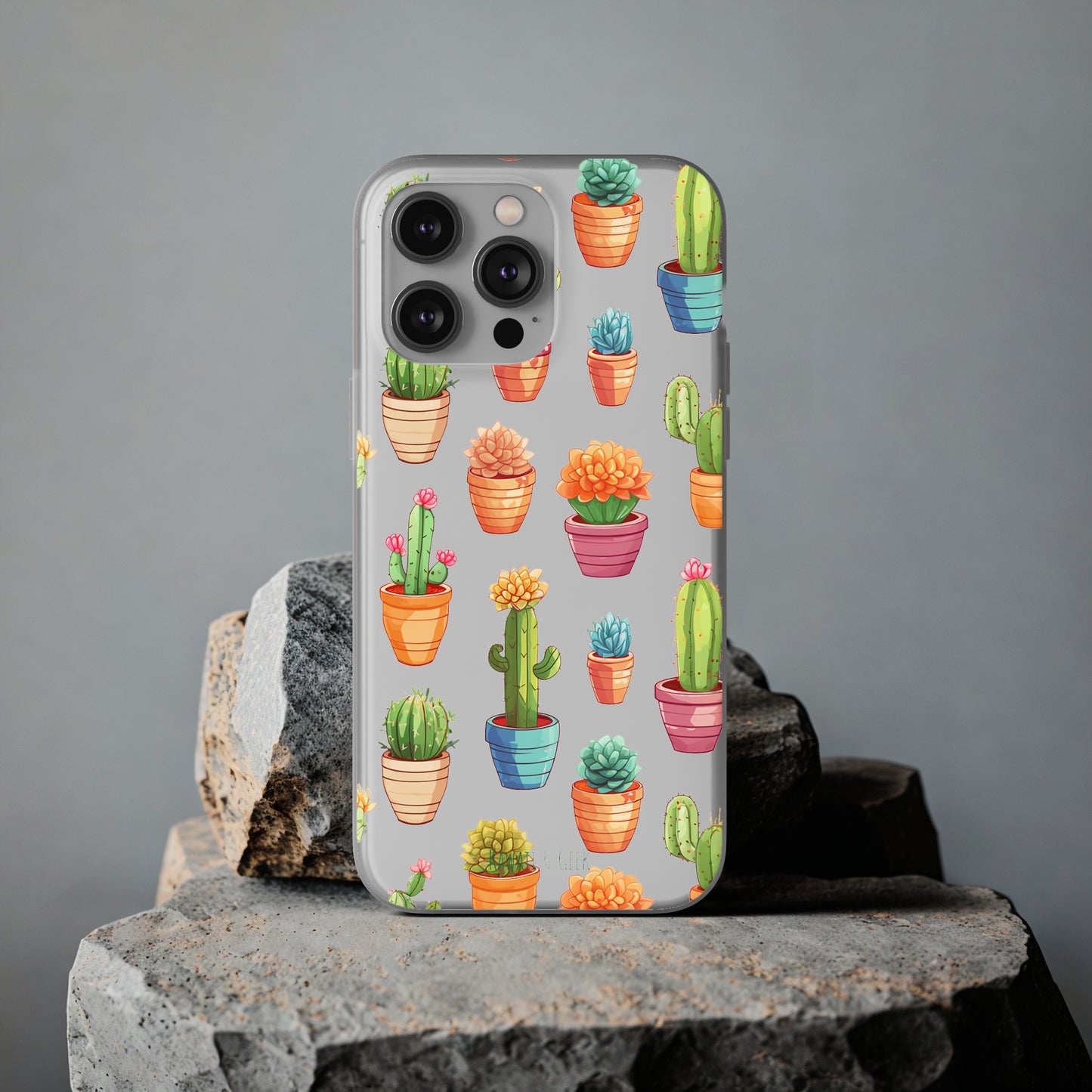 Charming Cactus Flexi and semi Transparent Phone Case