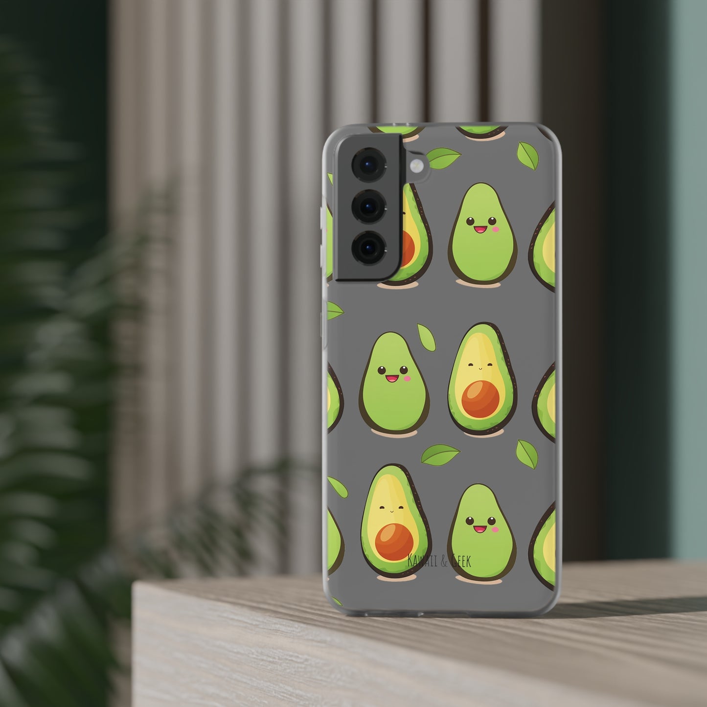 Cute Avocado Transparent Flexi Case: Perfect Blend of Style & Function