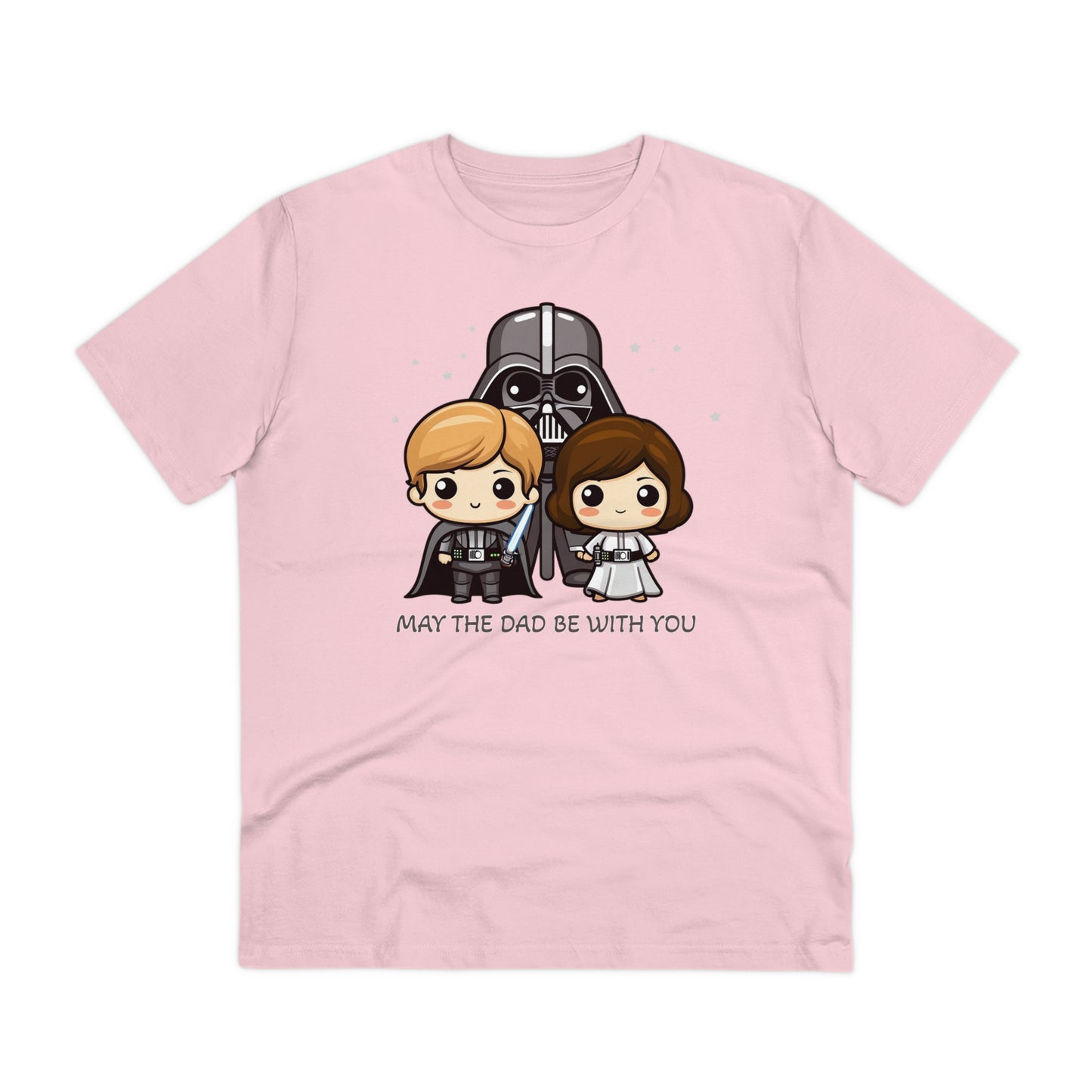 May the Dad Be with You - Unisex Eco-Friendly T-Shirt - Celebrate Father's Day with a Cute Darth Vader Design