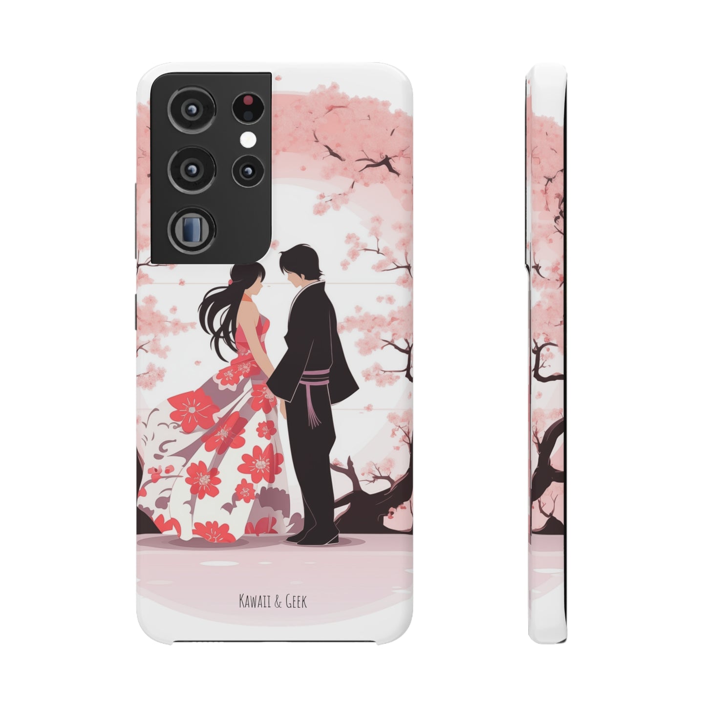 Japanese Blossom Love Premium Phone Case - Valentine's Cherry Tree Design