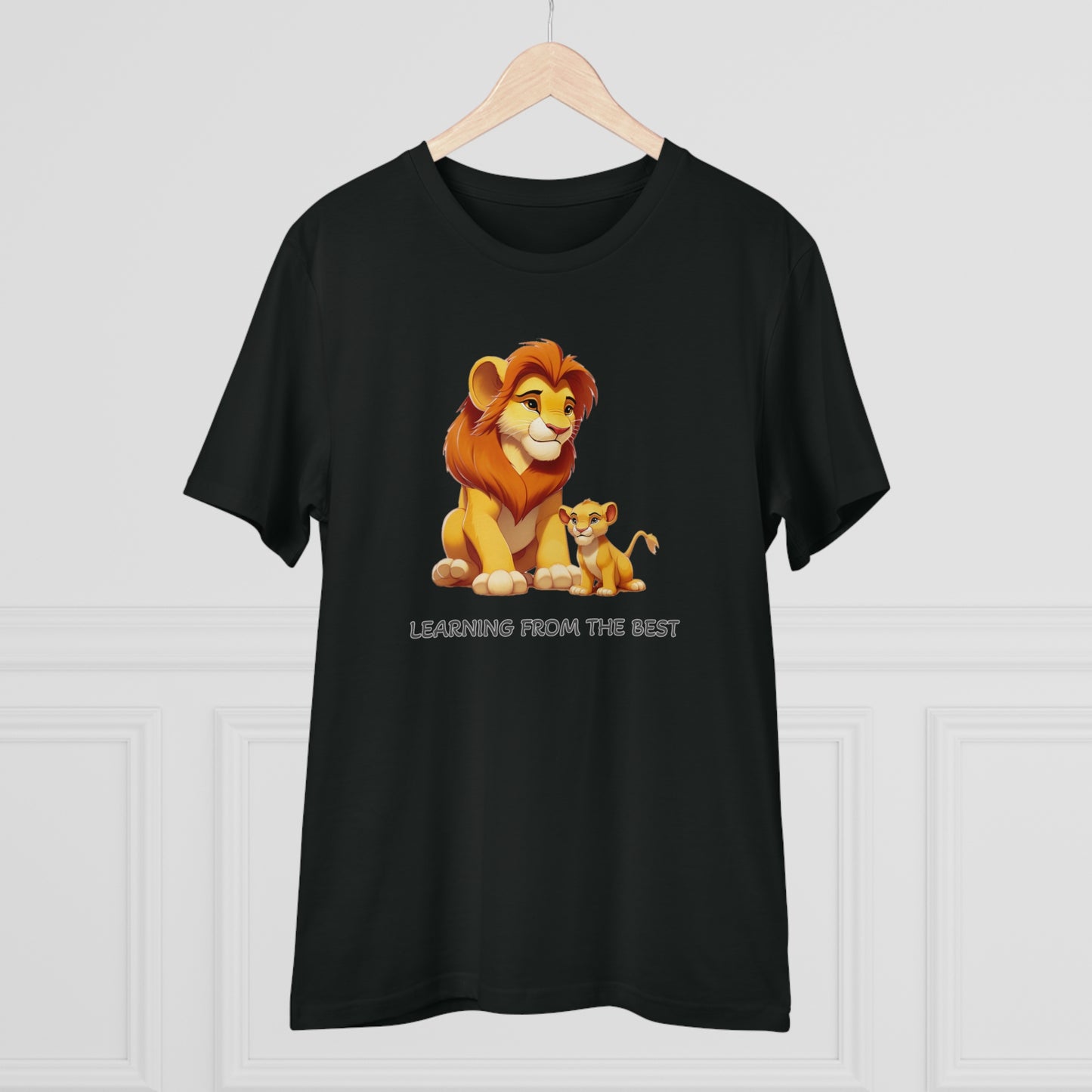 Learning from the Best - Father's Day T-Shirt - Celebrate the Bond with Mufasa and Simba in Eco-Friendly Style