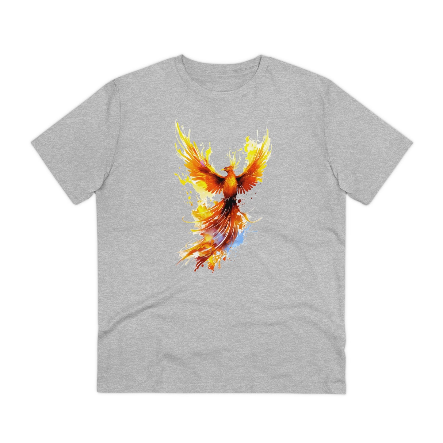 Burning Phoenix Watercolor T-Shirt - Unisex and Eco-Friendly Fashion with a Fiery Twist