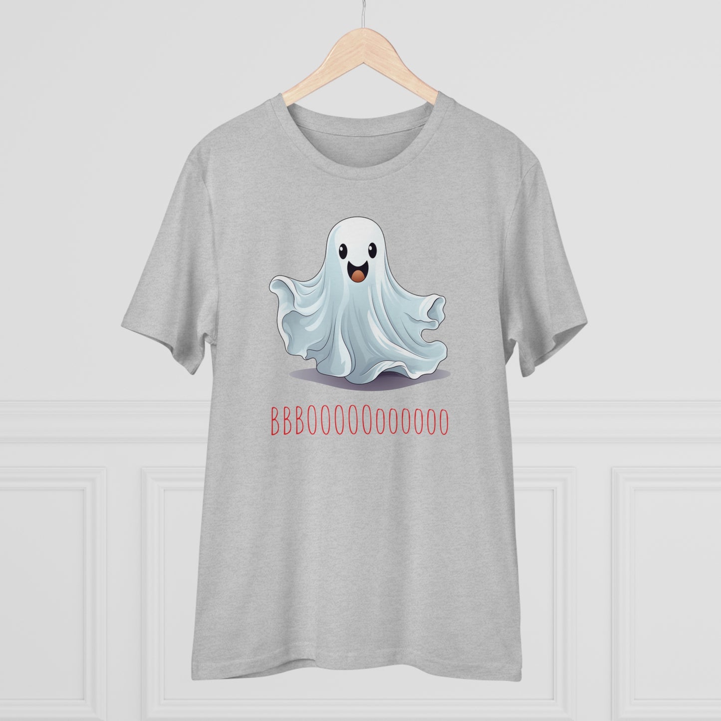 Cute "Booooooooo" Ghost Halloween Eco-Friendly Unisex T-shirt