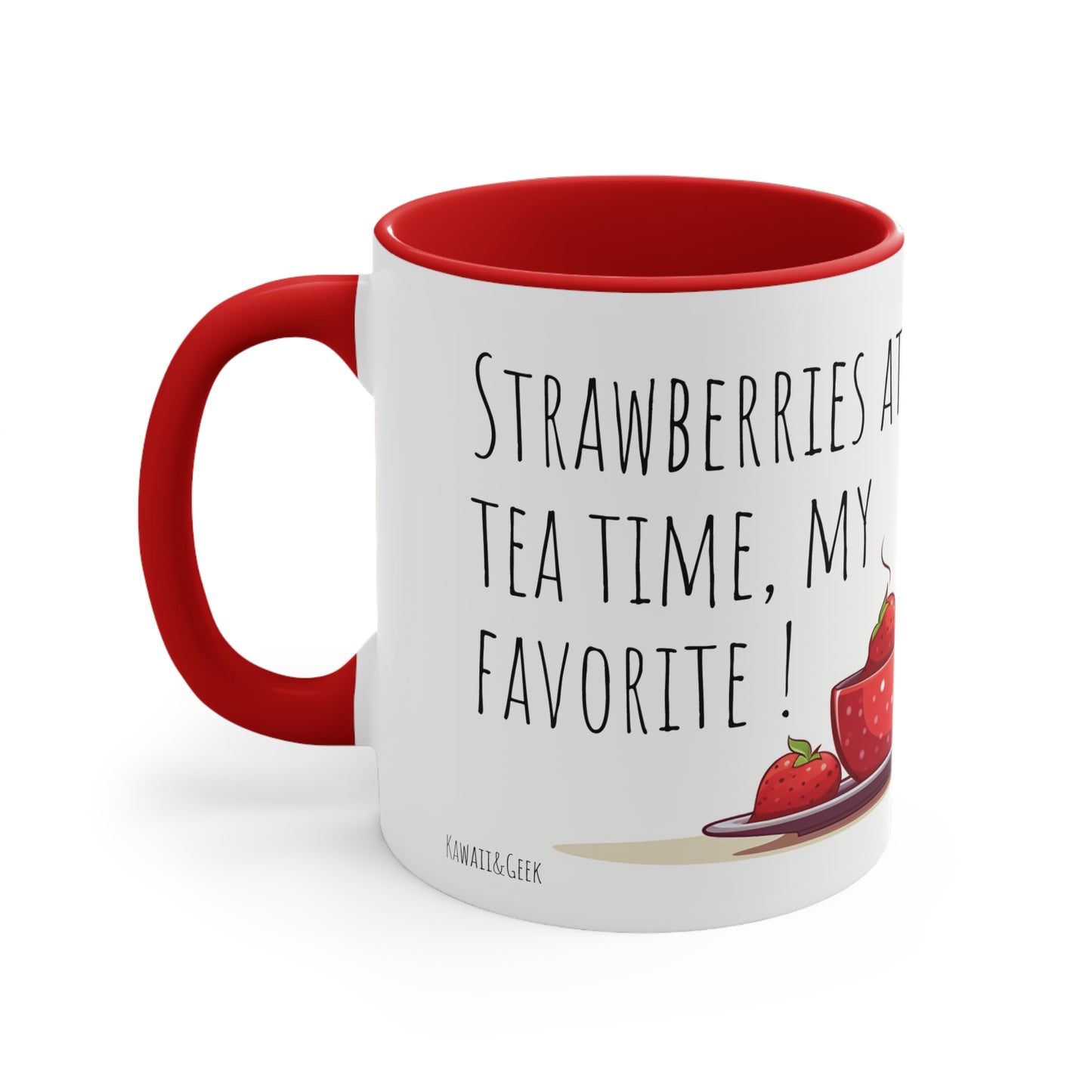 Cute Owl Mug: Tea Time with Strawberries