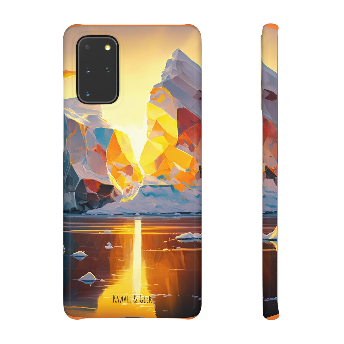 Arctic Landscape and Iceberg at Sunset Phone Case - Capture the Serenity of Nature on Your Device