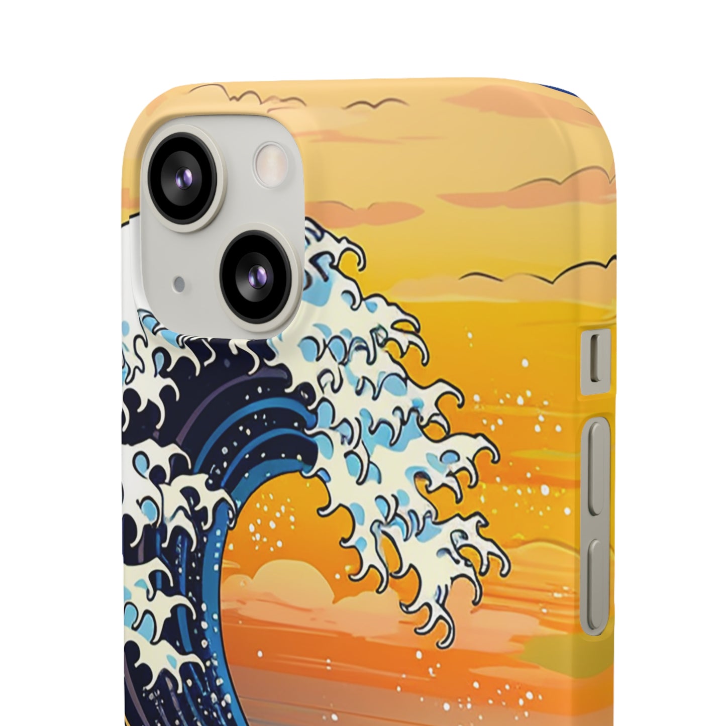 Sunset Big Wave Phone Case - Embrace the Majestic Hokusai Style in Your Hands