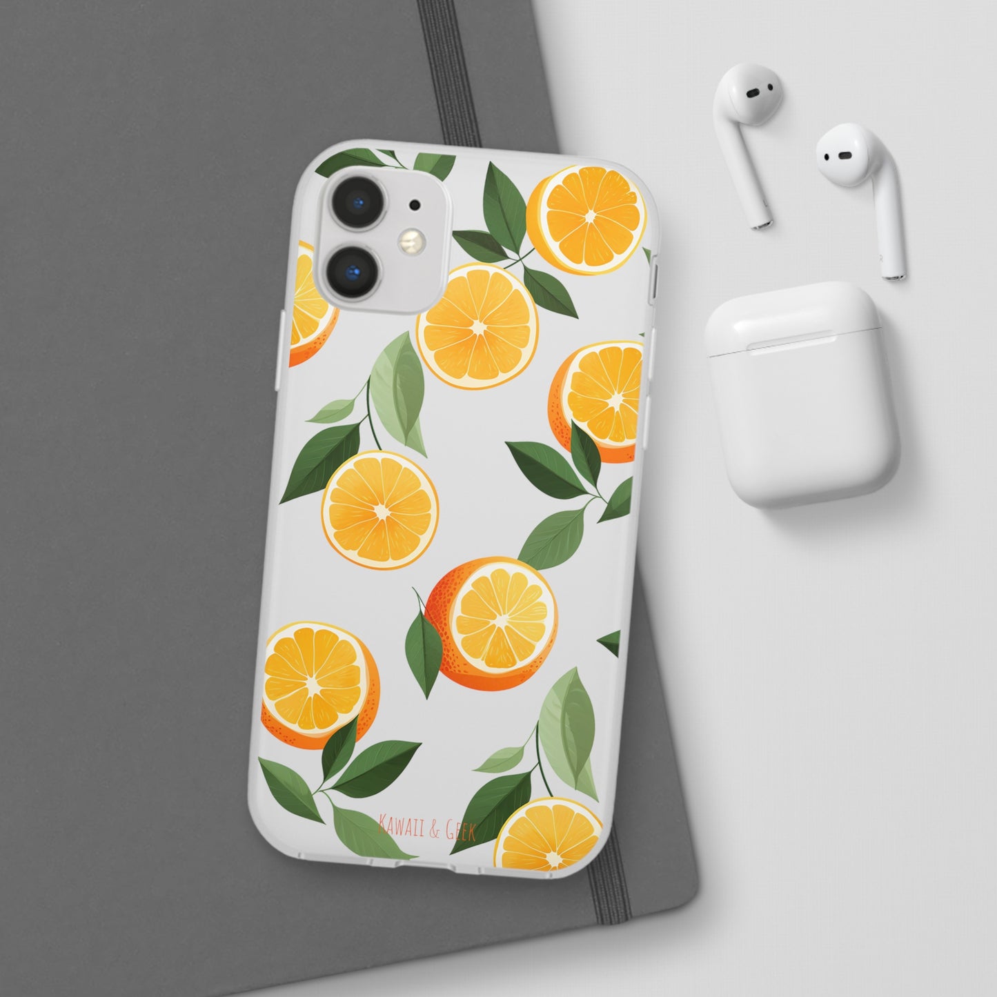 Zesty Orange Slices Transparent Flexi Phone Case