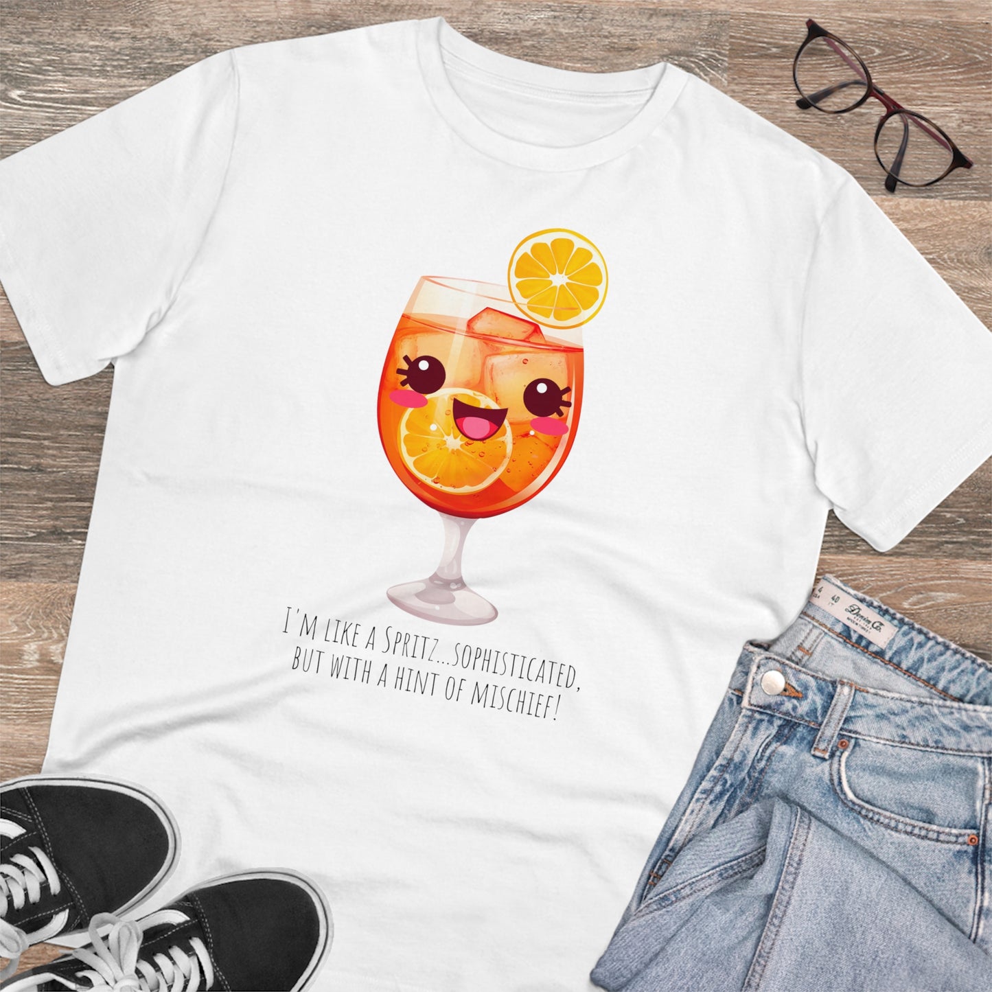 Cute and Mischievous Spritz Glass T-Shirt | Fun and Sophisticated Design