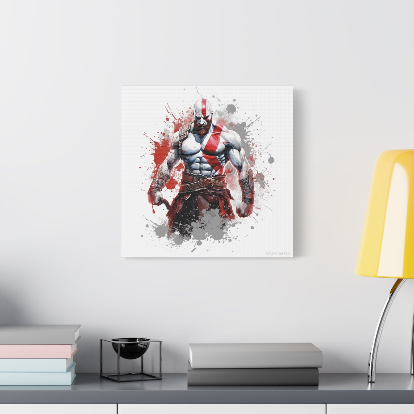 Kratos Canvas - Showcase the Fierce Warrior in Artistic Splendor - God of War