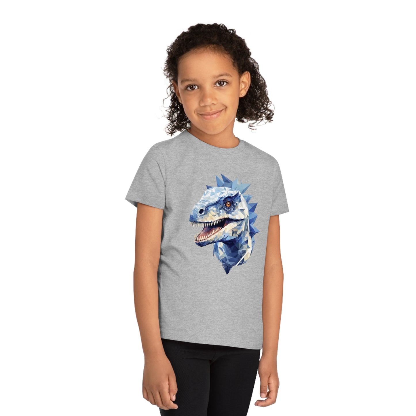 Velociraptor Polygonal Kids T-Shirt - Embrace Fierce and Jurassic Fun