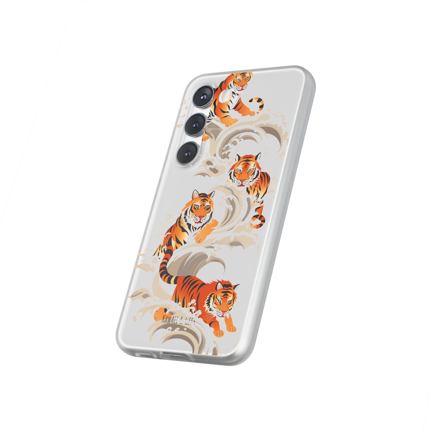 Elegant Chinese Ink Tiger Flexi Phone Case