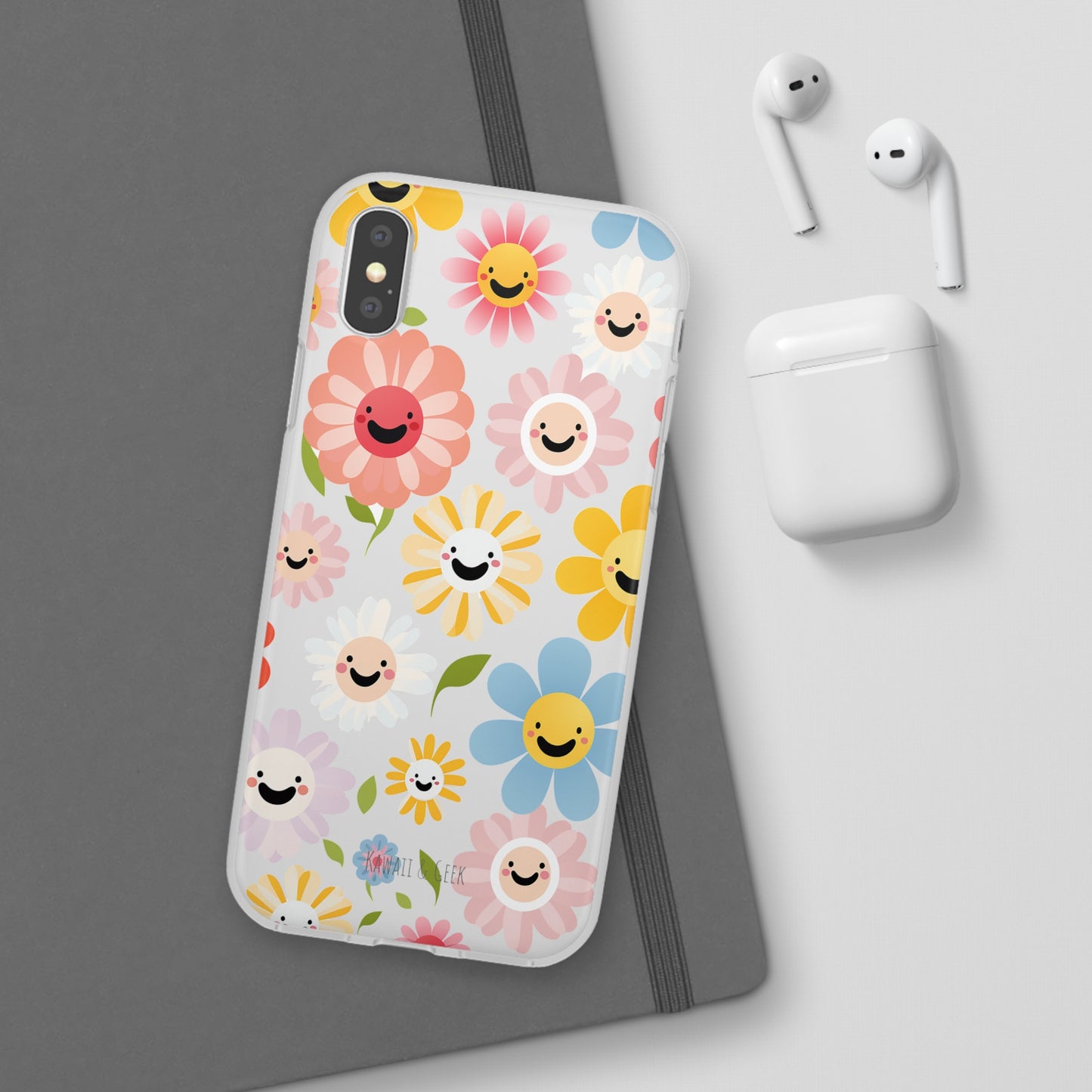 Kawaii Flowers Flexi Transparent Phone Case