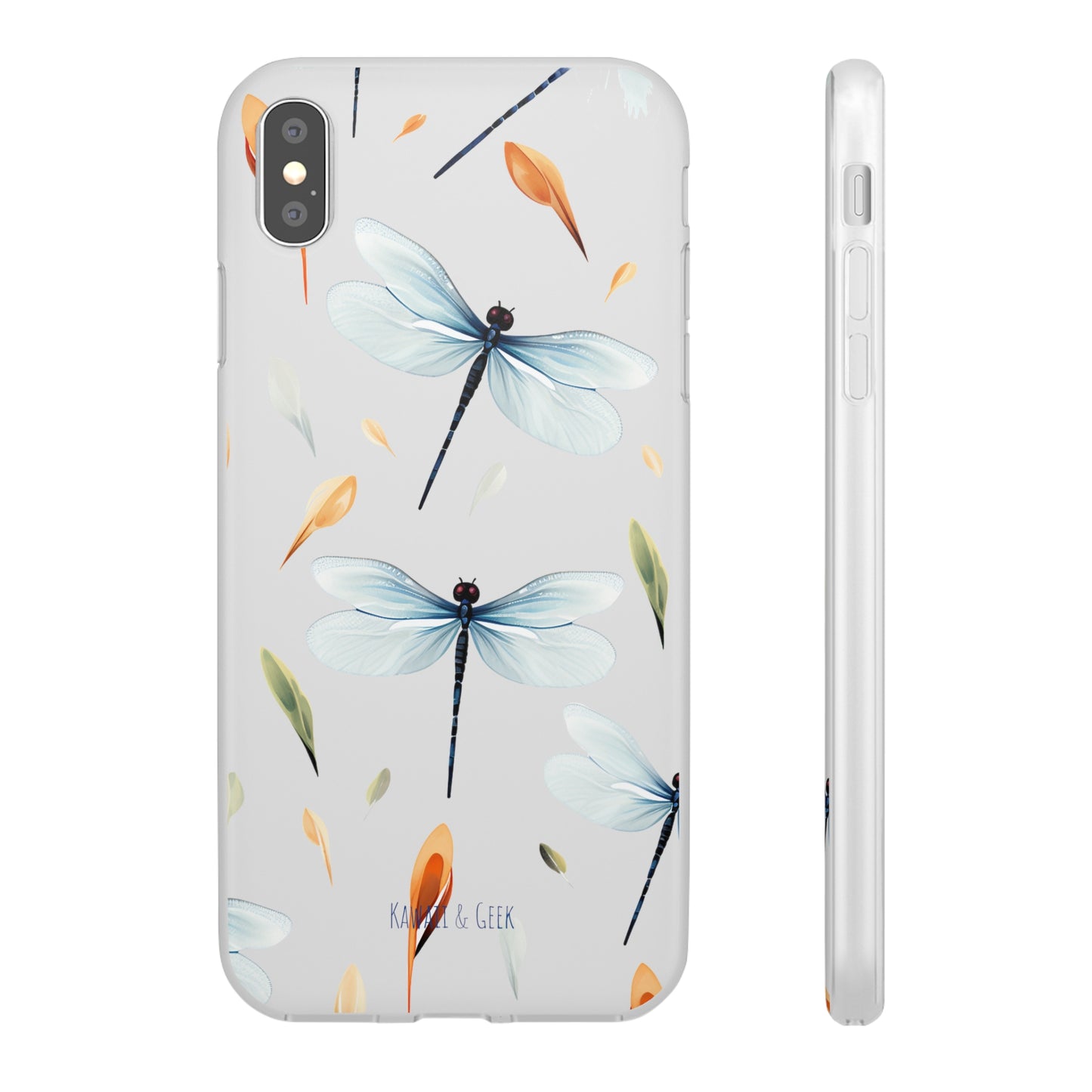 Dragonfly Dreams: Transparent Flexi Phone Case