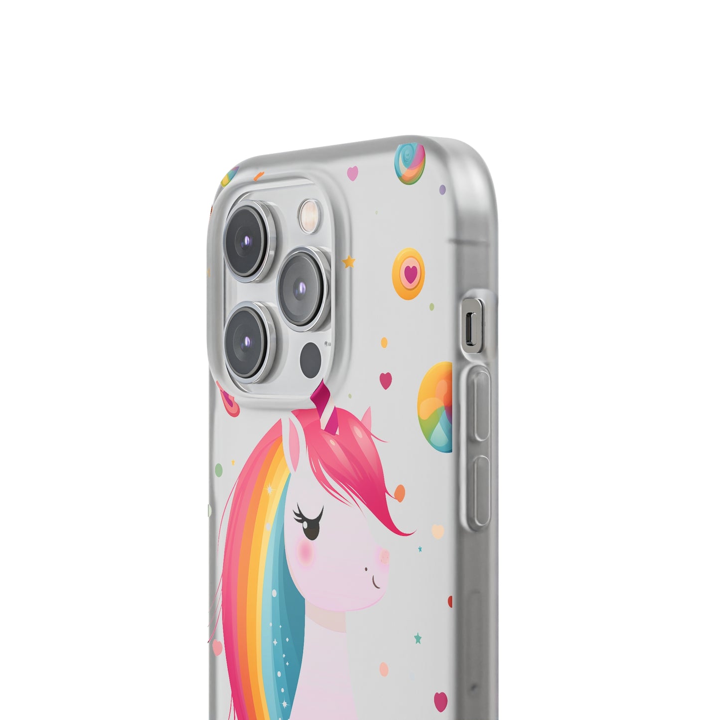 Kawaii Unicorn Flexi Transparent Phone Case