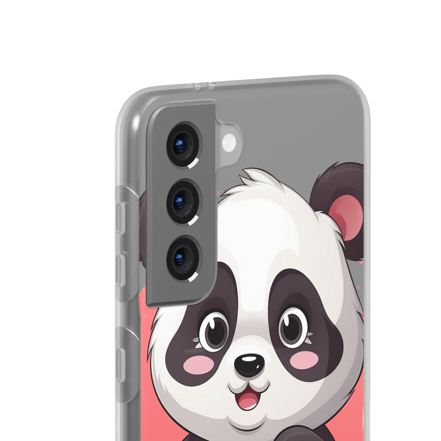 Valentine's Panda Heart Phone Case - Flexi & Semi-Transparent