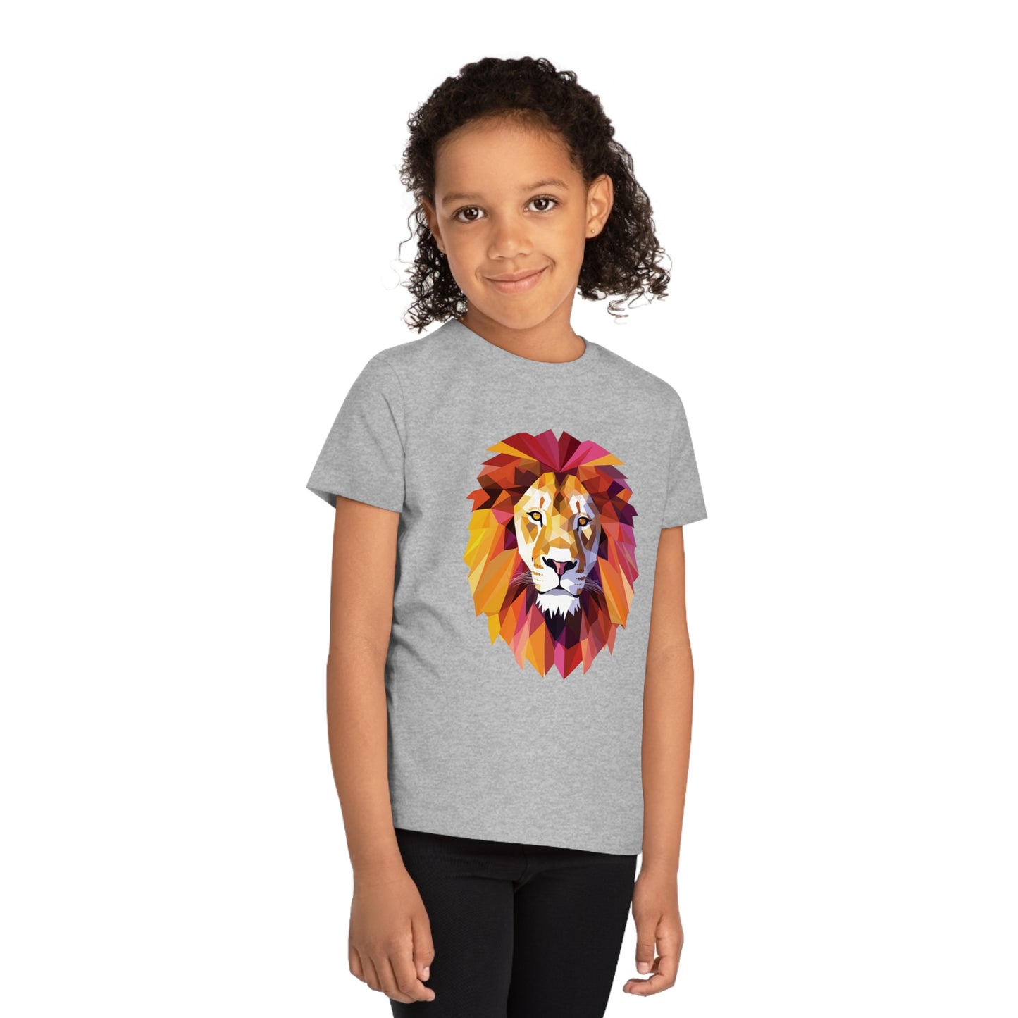 Lion Polygonal Kids T-Shirt - Embrace Majestic Roar