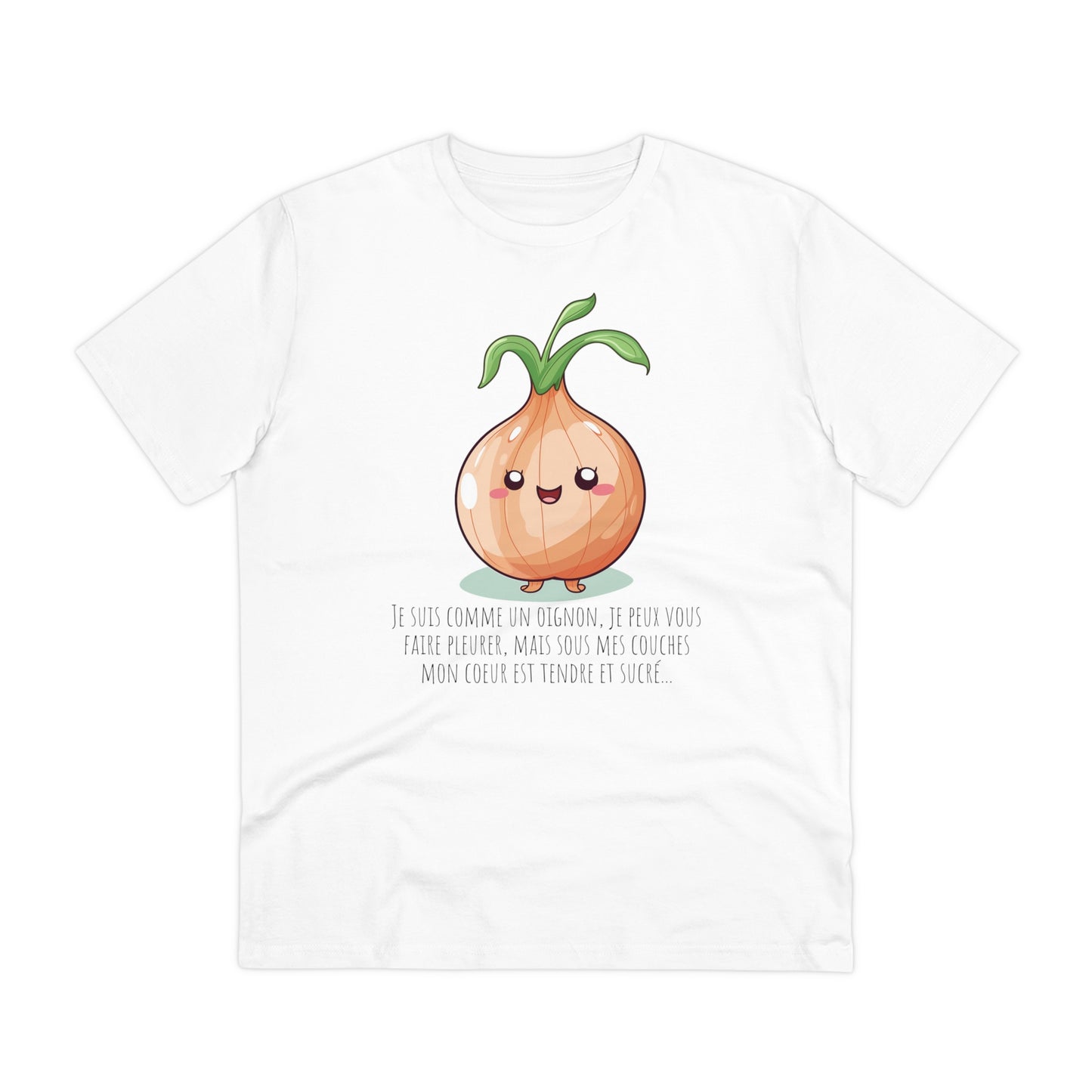 Sweet and Sassy Eco-Friendly Onion T-Shirt for Heartfelt Style - FRENCH