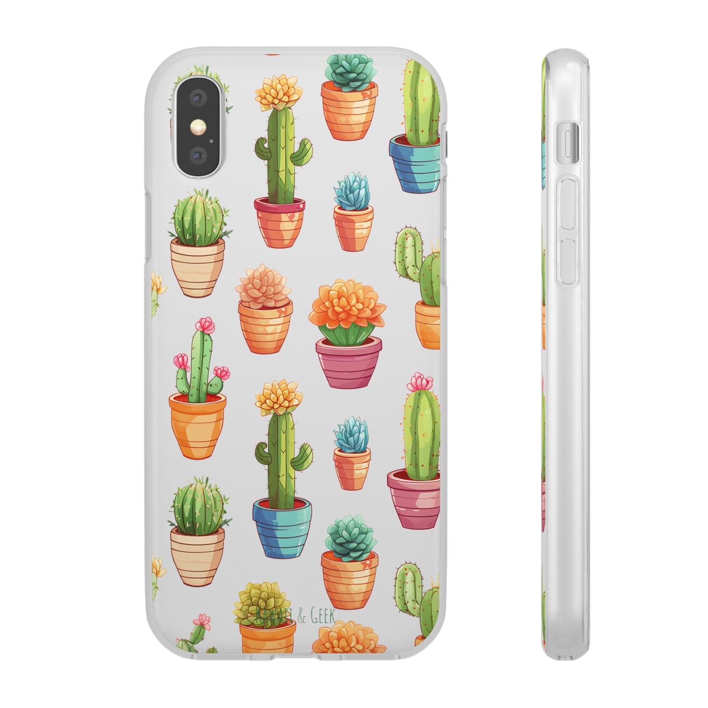 Charming Cactus Flexi and semi Transparent Phone Case