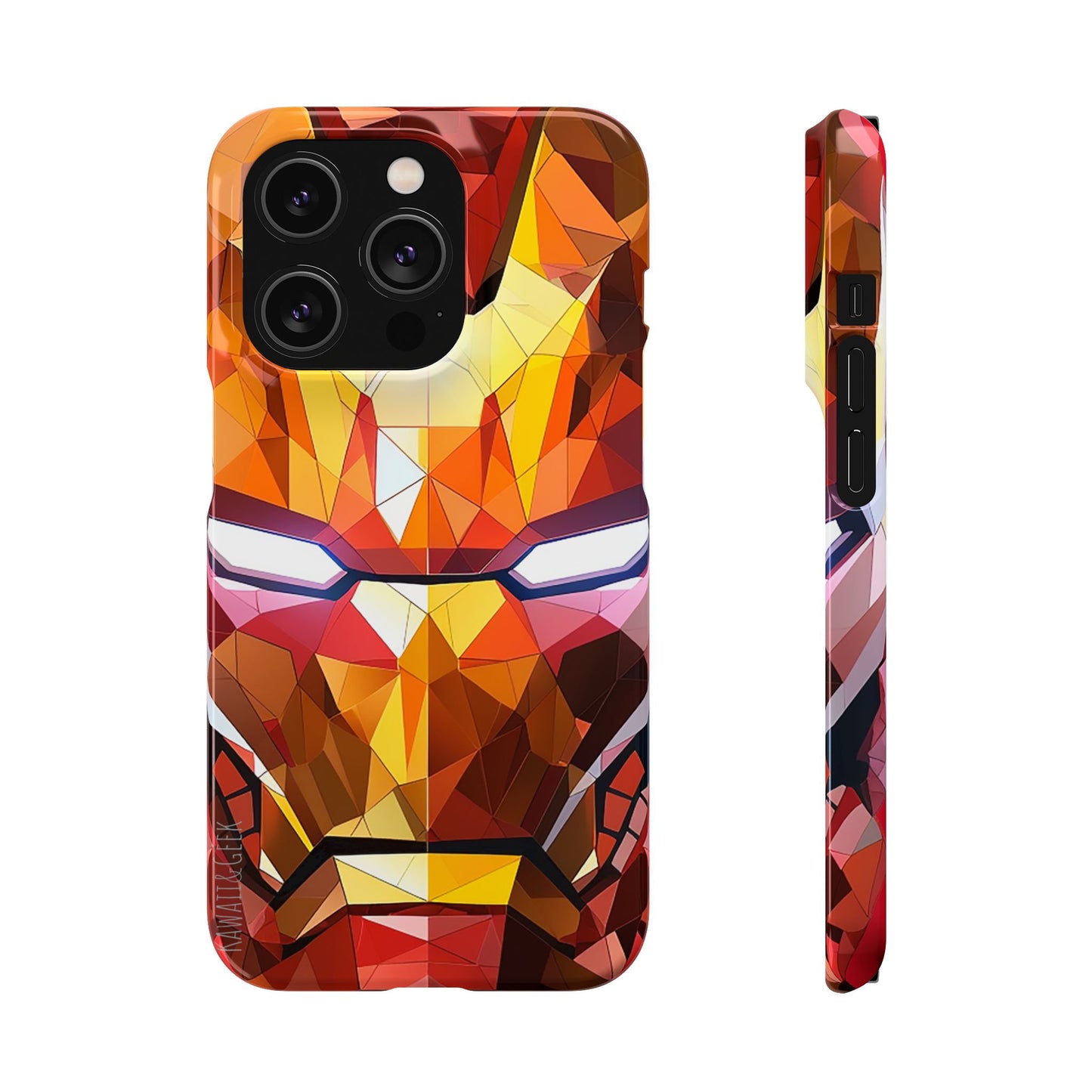 Phone Case - Iron Man helmet polygonal style