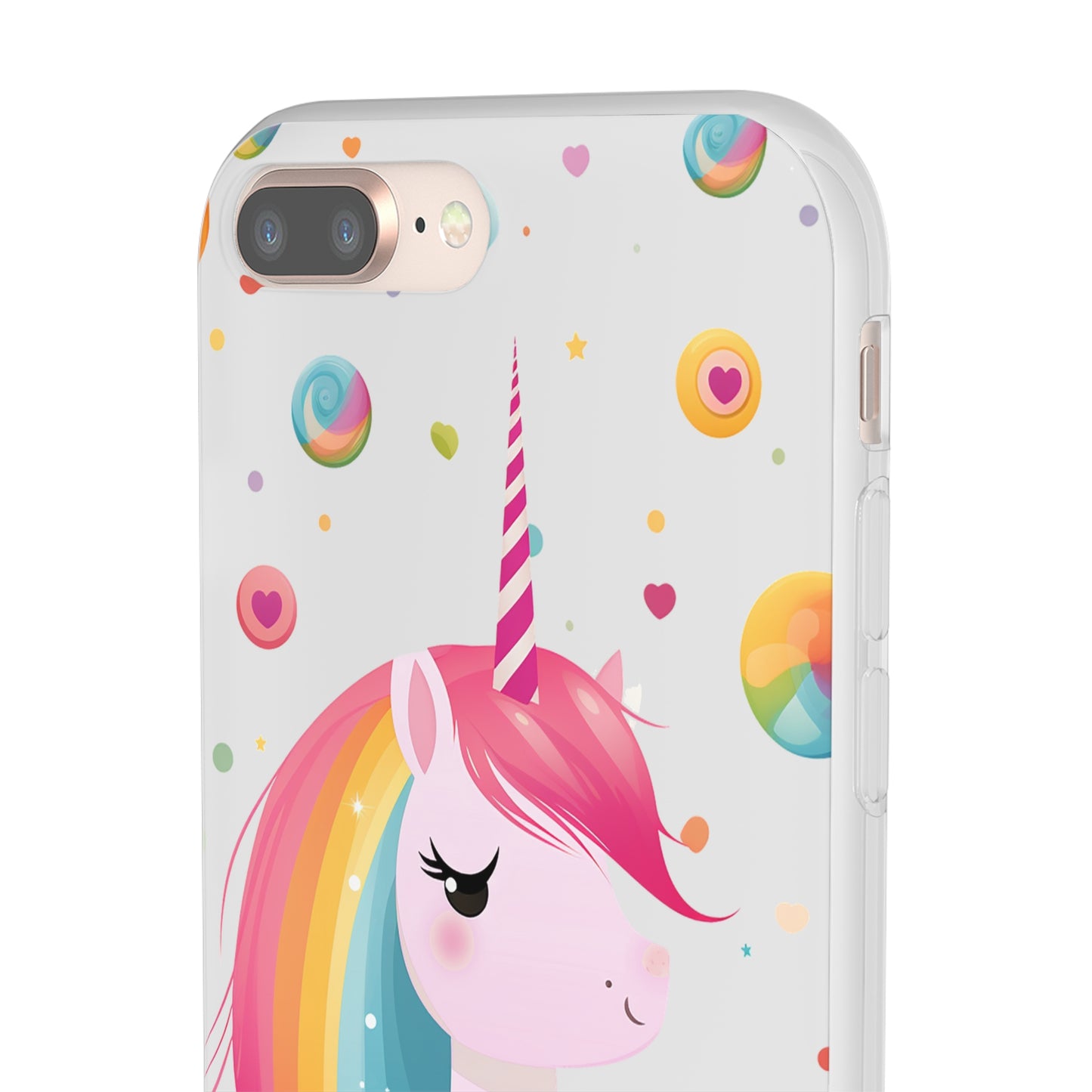 Kawaii Unicorn Flexi Transparent Phone Case