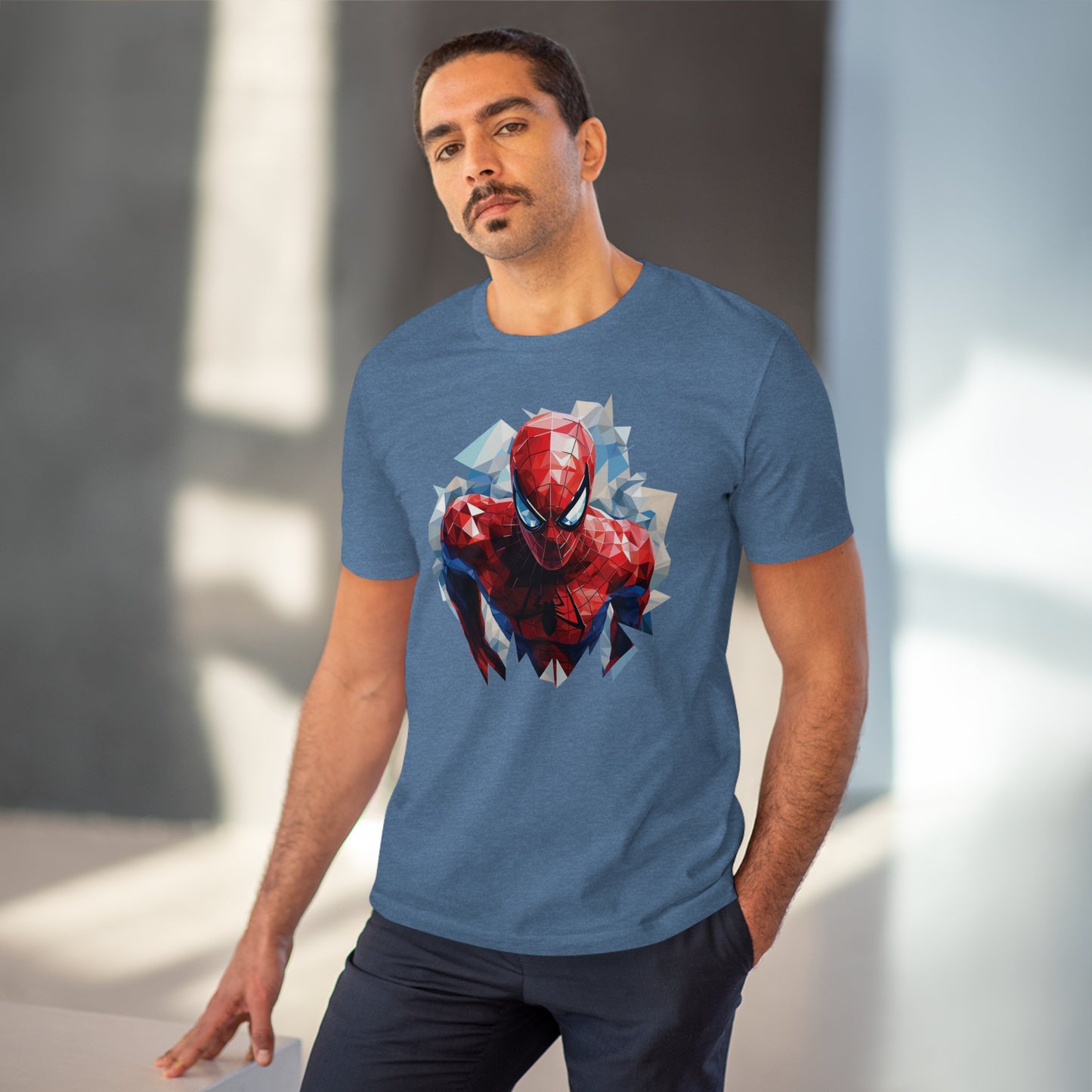 Spider-Man Polygonal Geometric T-Shirt - Swing into Stylish Adventure