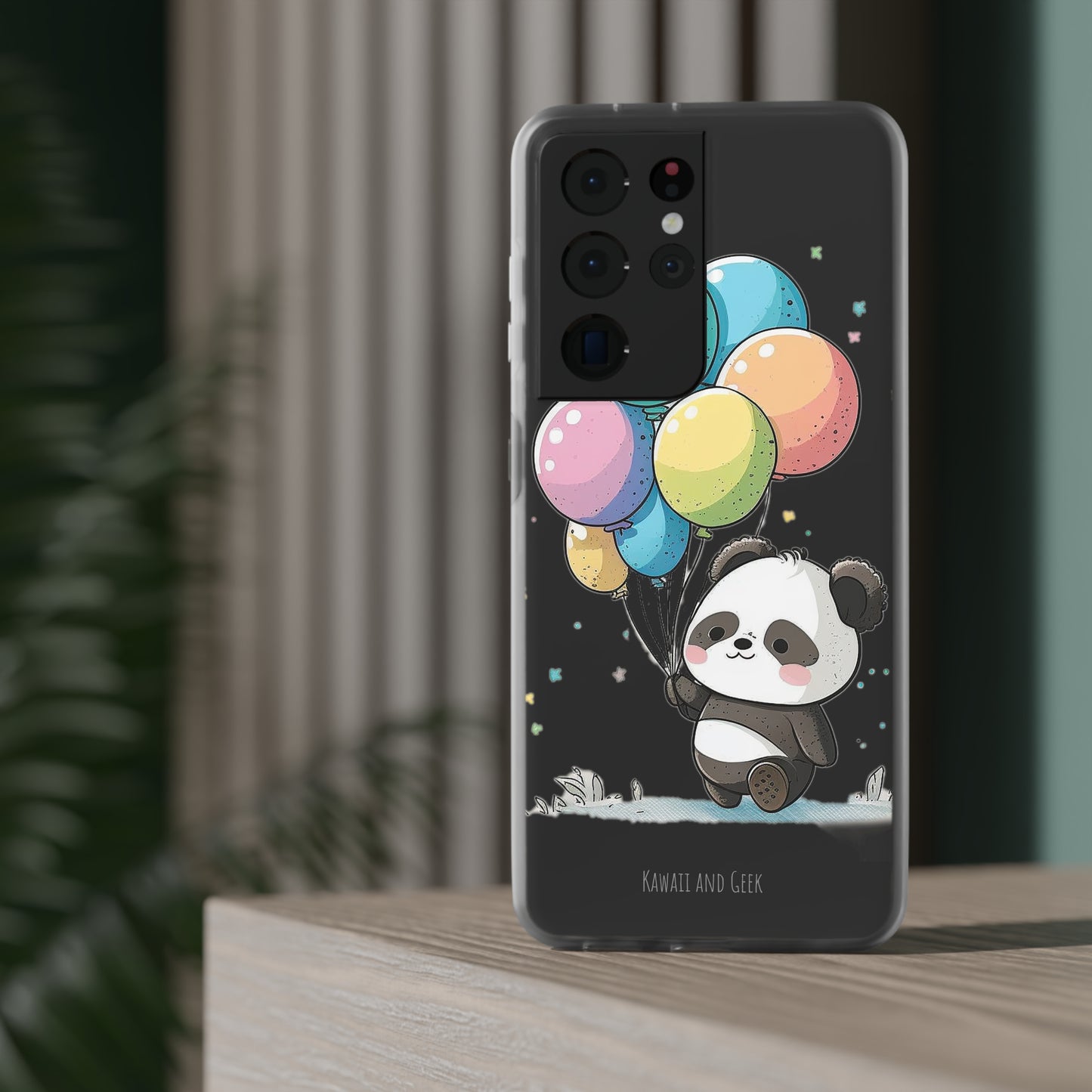 Cute Panda with Balloons flexi Smartphone Case - Add Some Adorable and Protective Style to Your Device