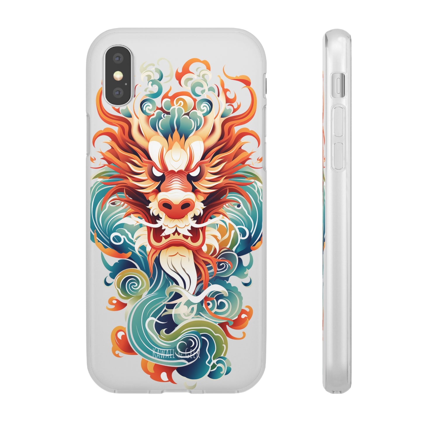 Chinese Ink Dragon Flexi Transparent Phone Case