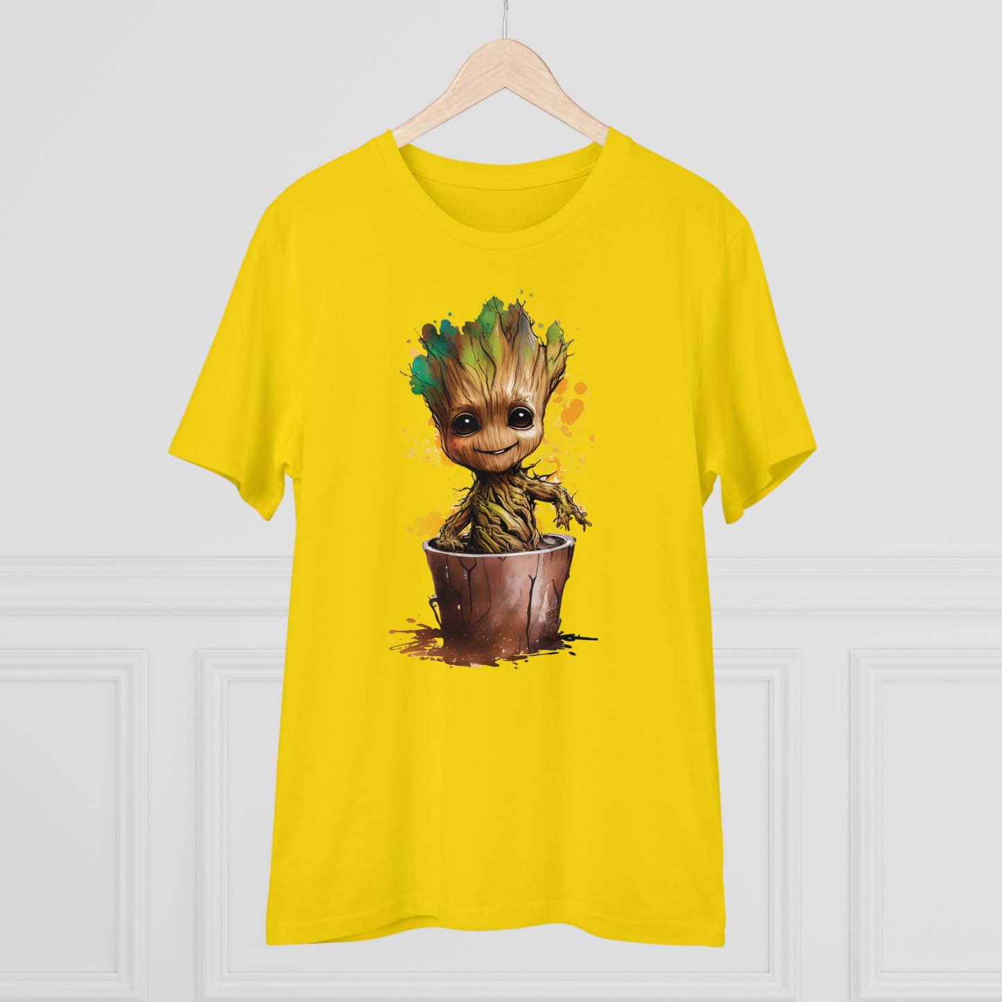 Eco-Friendly Baby Groot Watercolor Style Unisex T-Shirt - Add Some Fun and Sustainable Style to Your Wardrobe