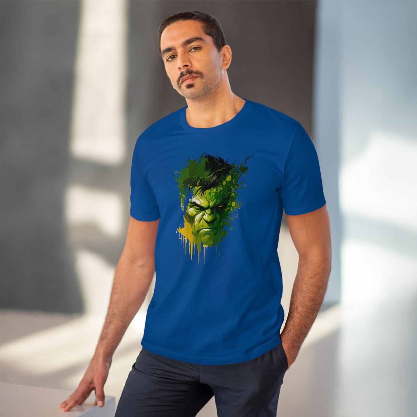 Hulk in Watercolor Style Organic Unisex T-Shirt - Add Some Sustainable and Stylish Flair to Your Wardrobe